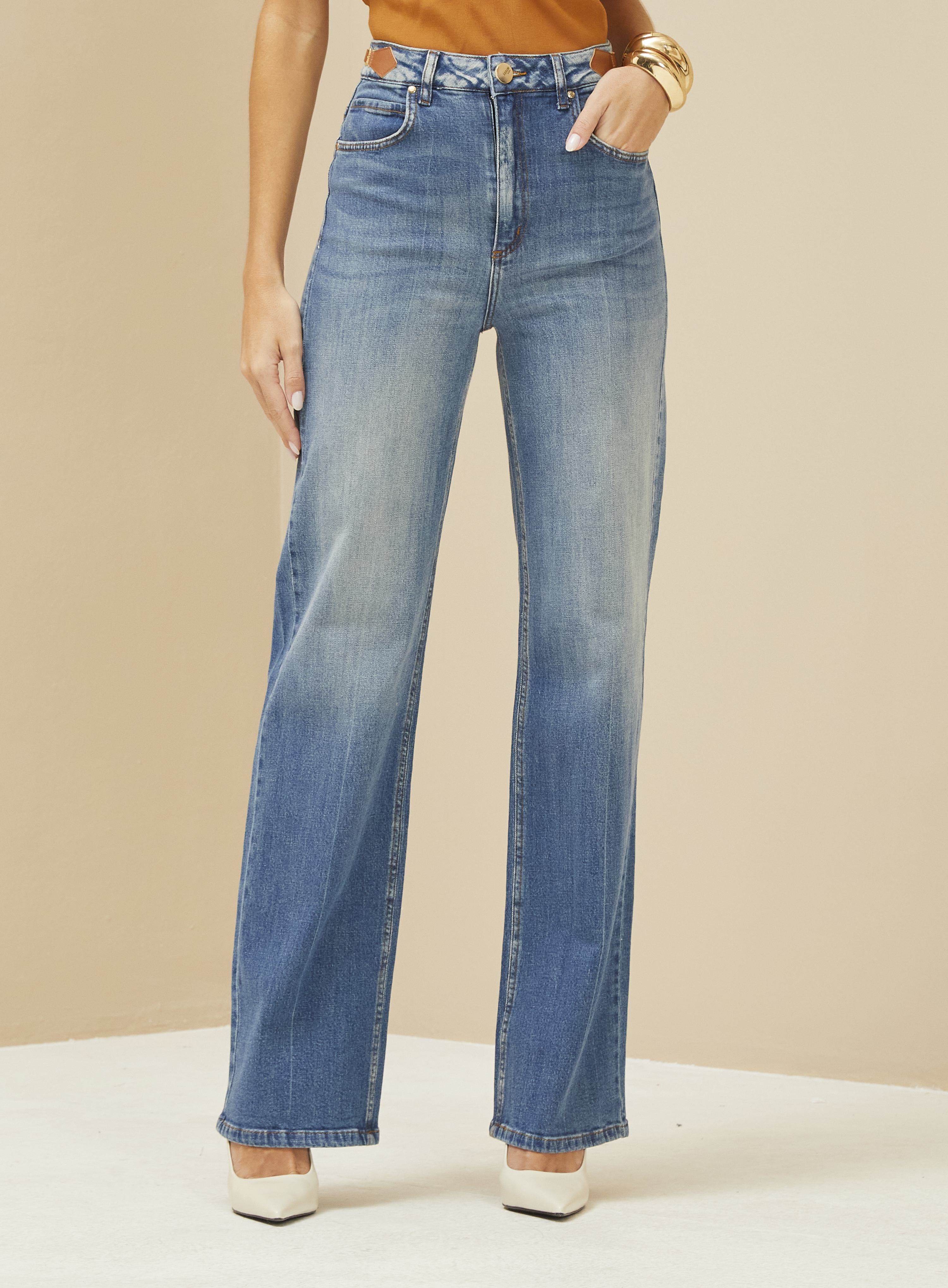 CALÇA JEANS BELLA STRETCH 44 INDIGO