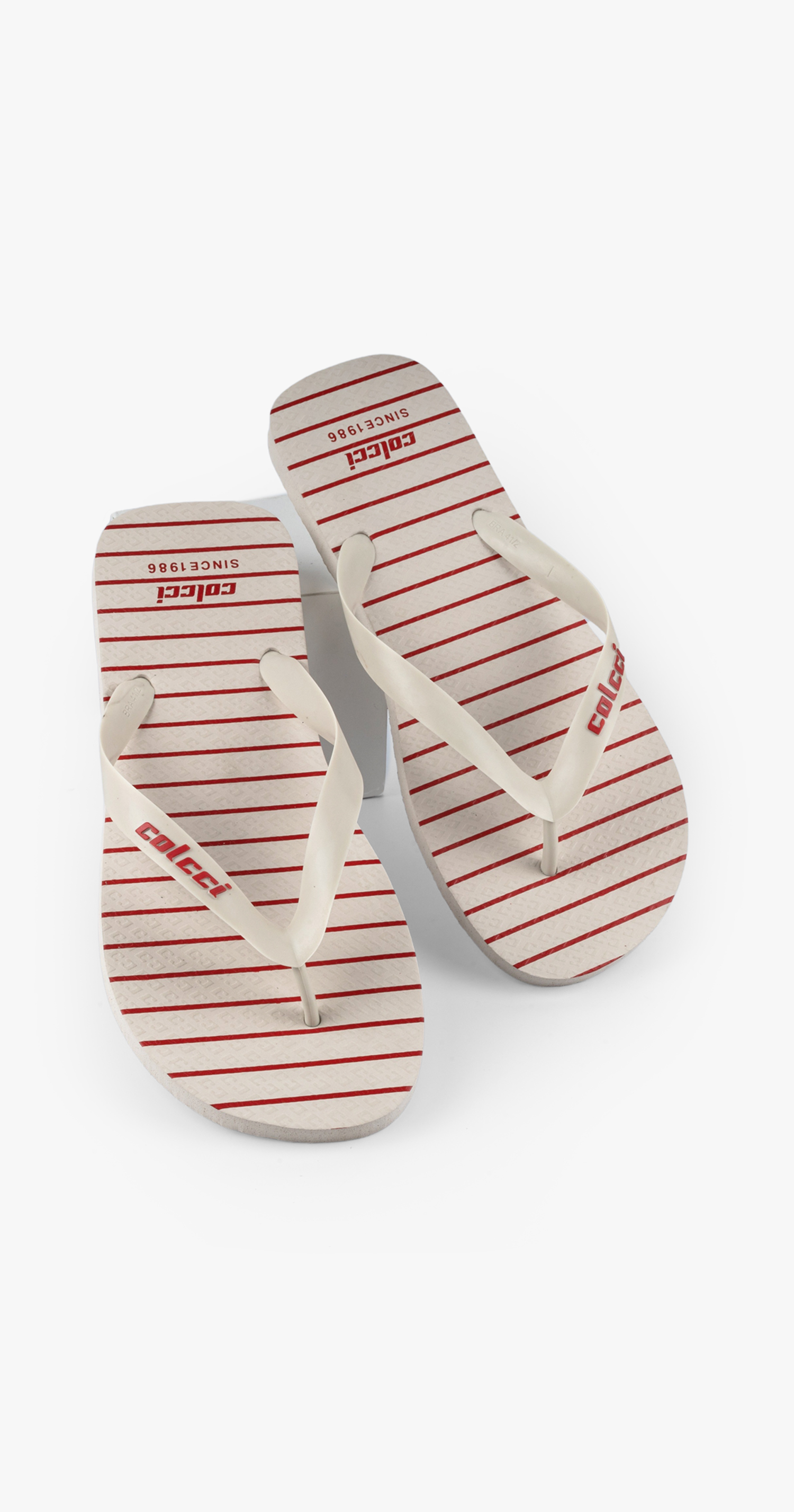 CHINELO MASC COLCCI RED LINES 39-40 OFF WHITE