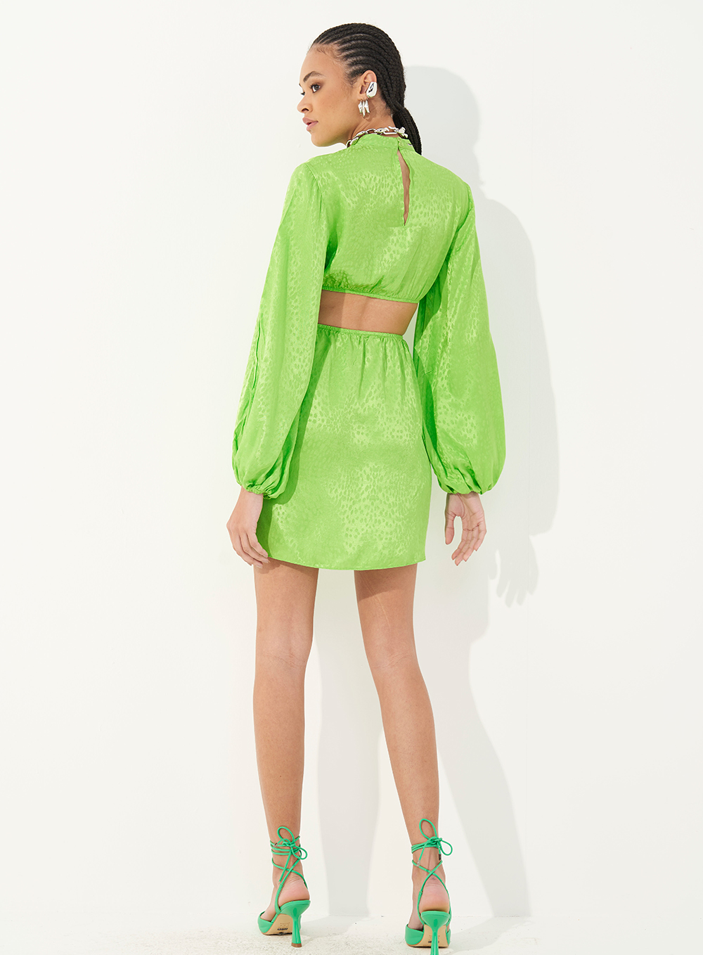 VESTIDO JACQUARD P VERDE LIMER