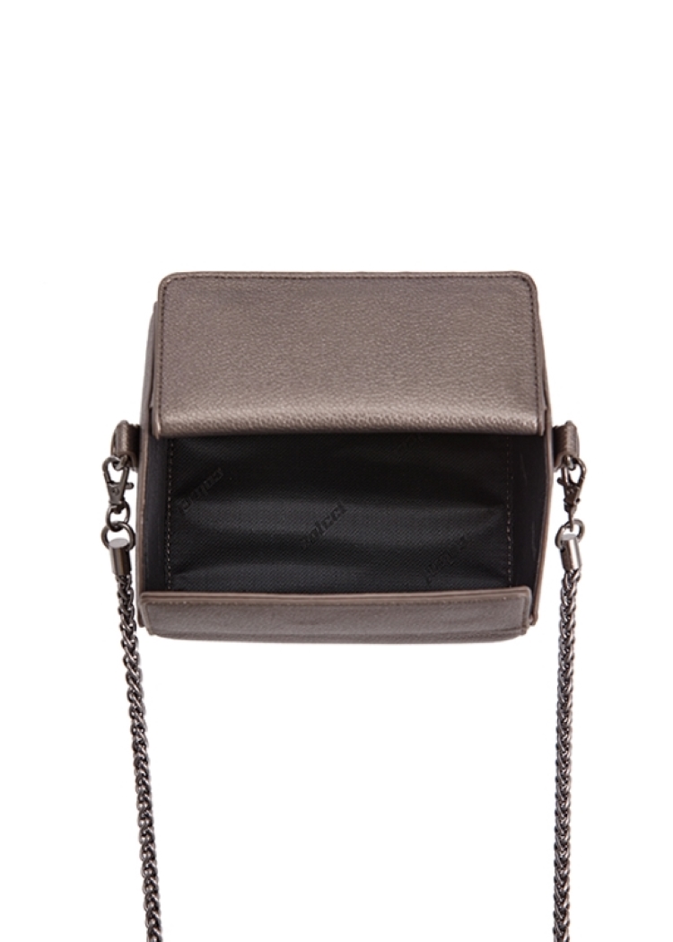 BOLSA COLCCI CROSSBODY MINI FLOATER U CINZA METALI