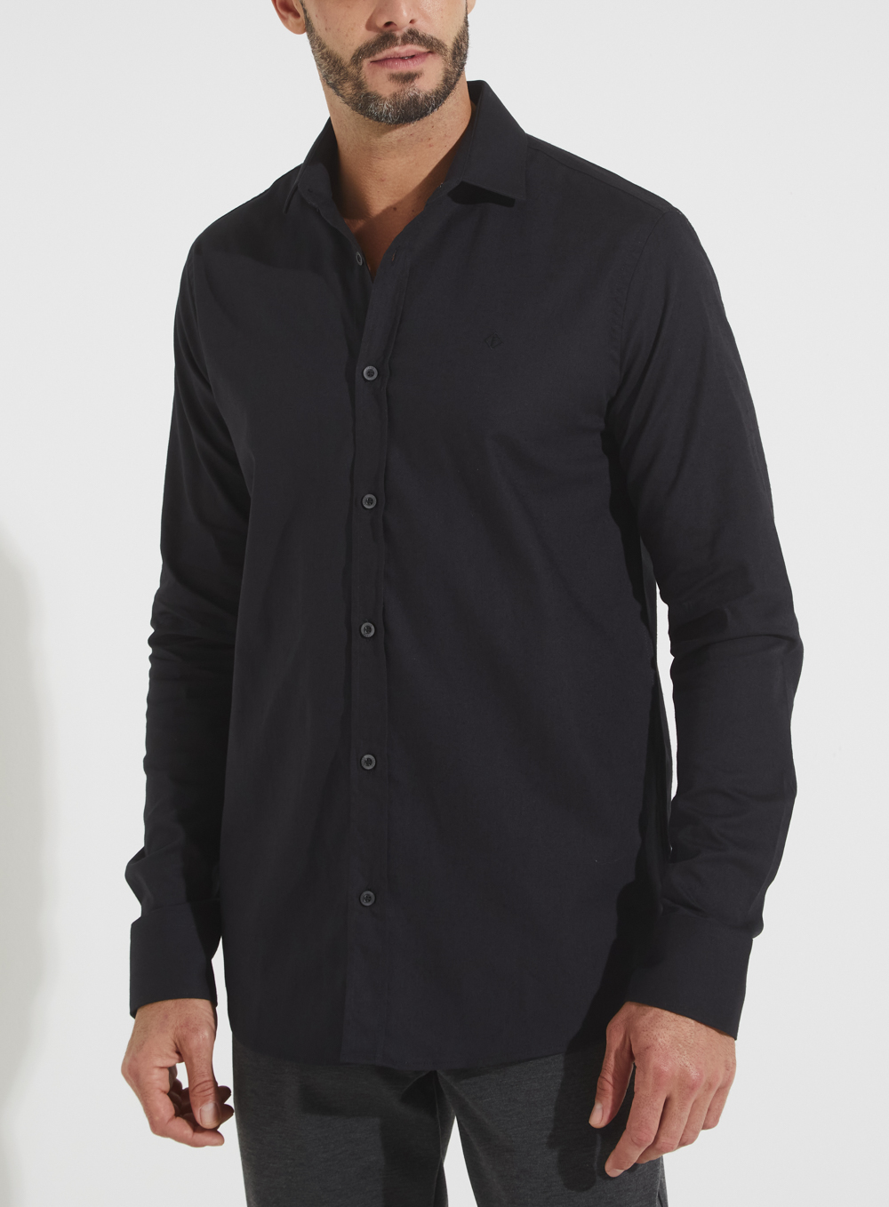 CAMISA LINHO SLIM FIT 3 PRETO