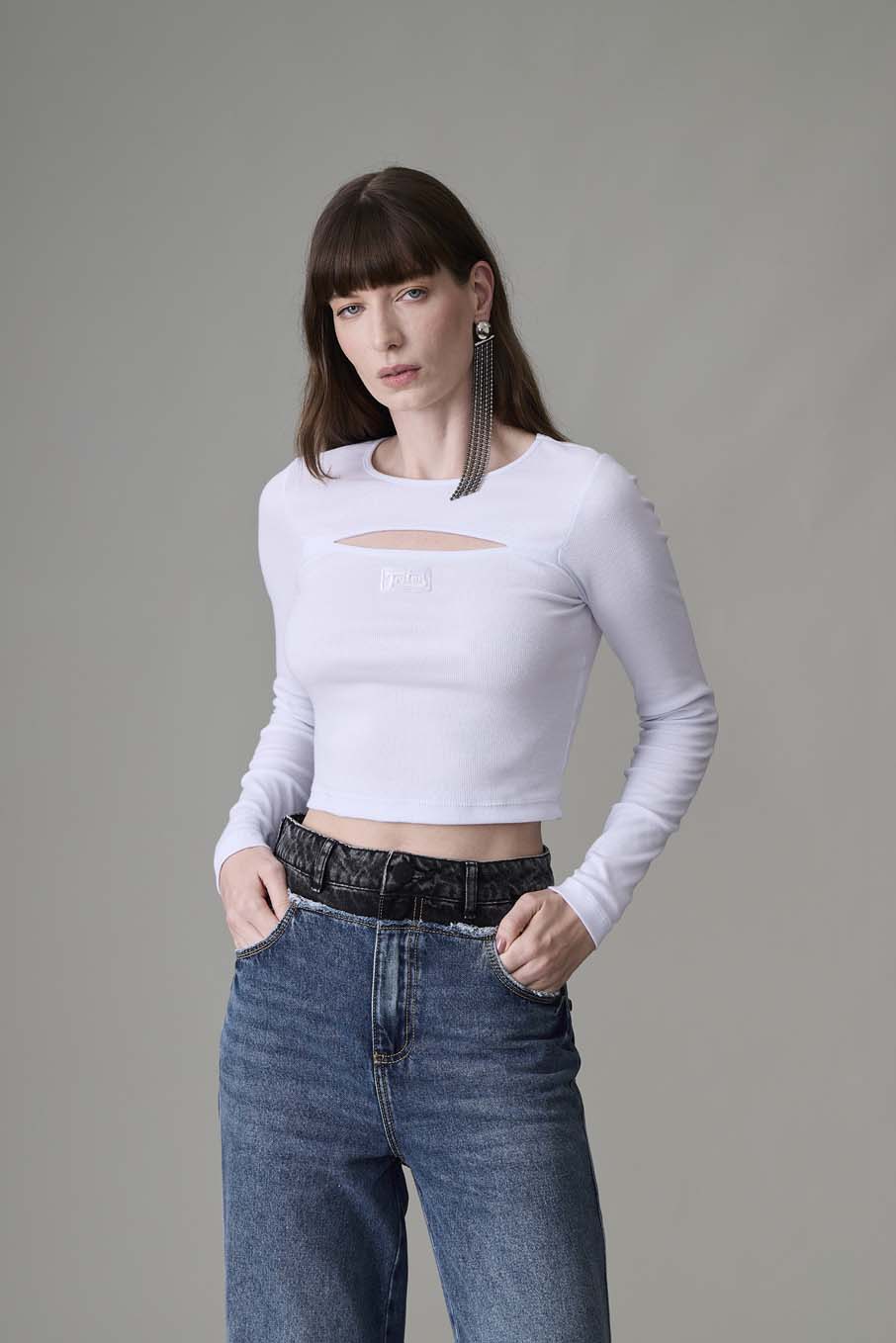 BLUSA CANELADA M ROXO CROWN