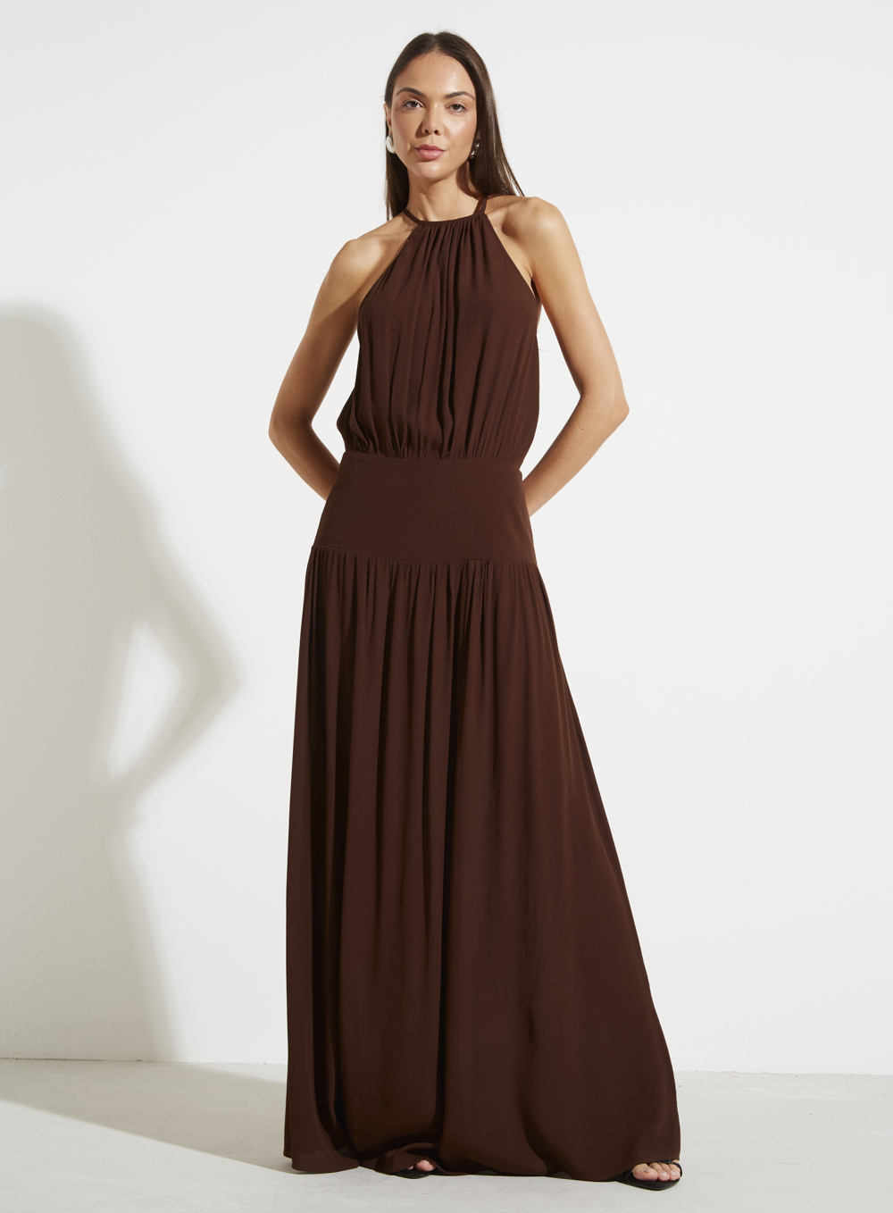 VESTIDO FORUM G MARROM NOBUCK