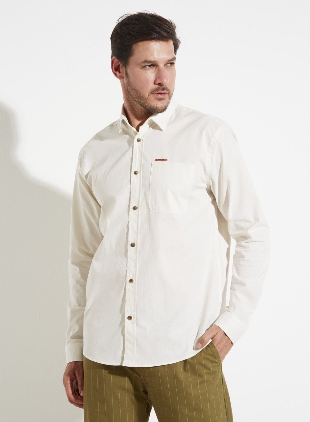 CAMISA RELAX M BEGE ITALIAN
