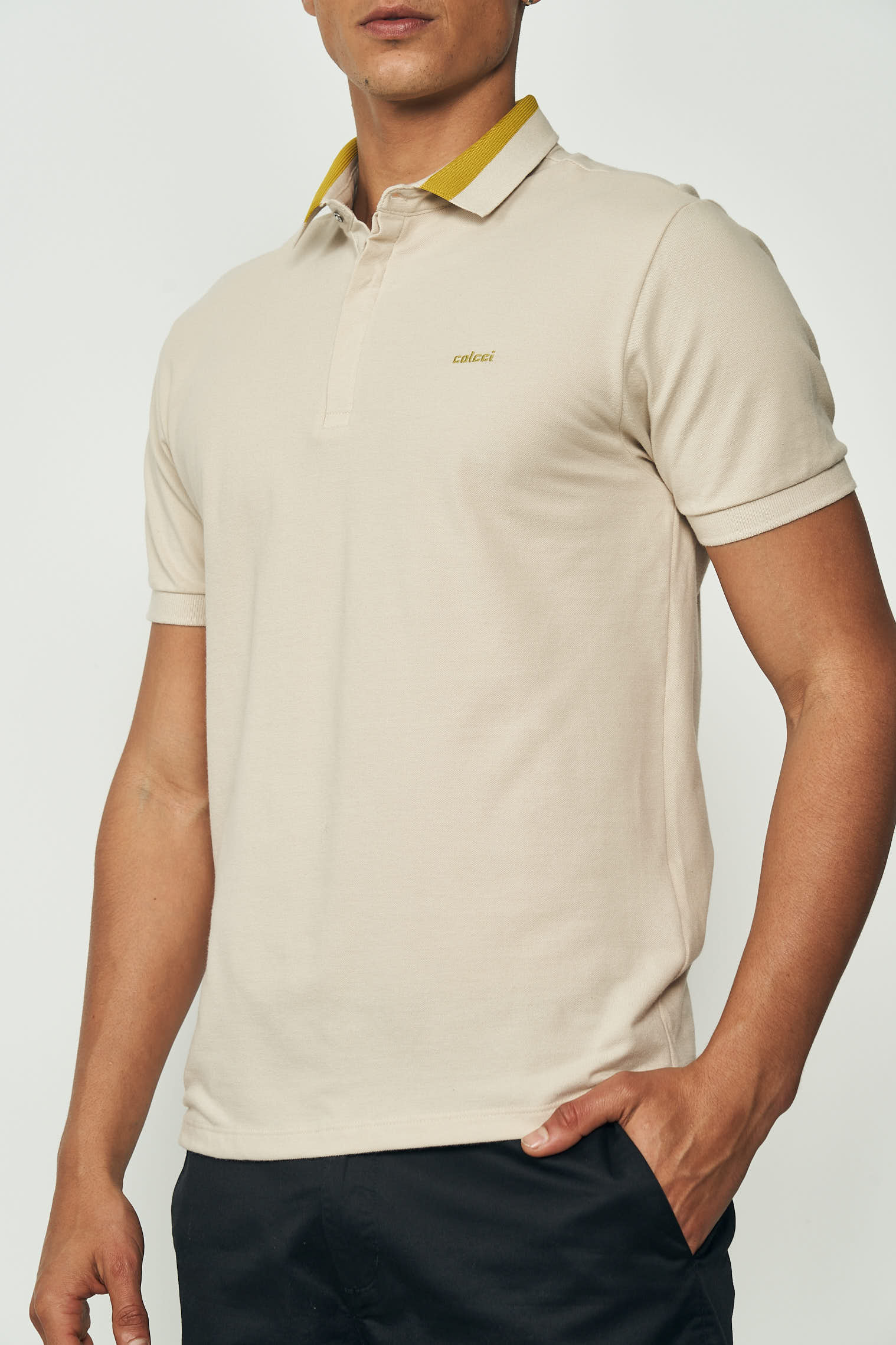 POLO COLCCI M BEGE TAUPE