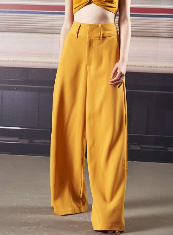 CALCA PANTALONA 44 AMARELO PAPIRO