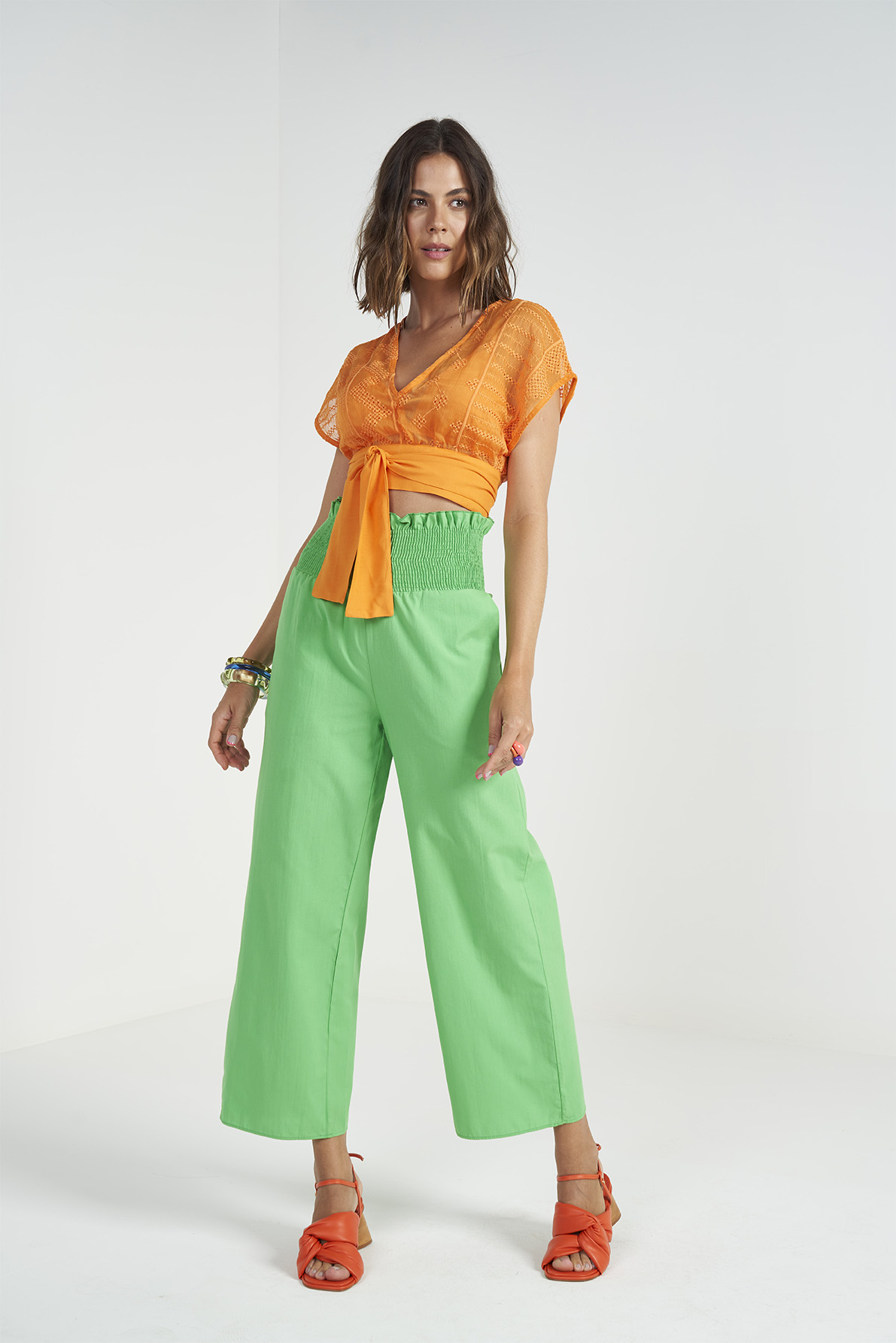 BLUSA BORDADA M LARANJA YAM