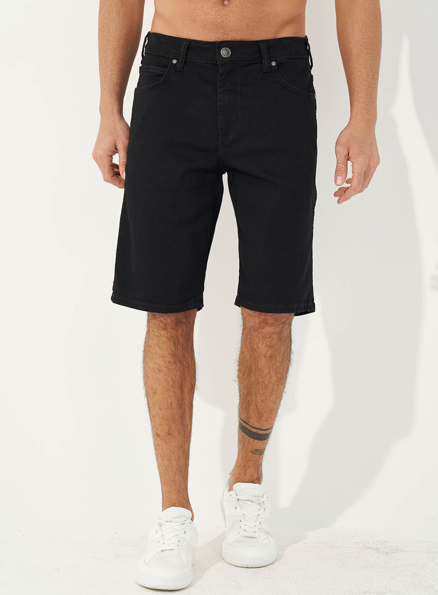 BERMUDA JEANS NOAH 38 IND.PRETO