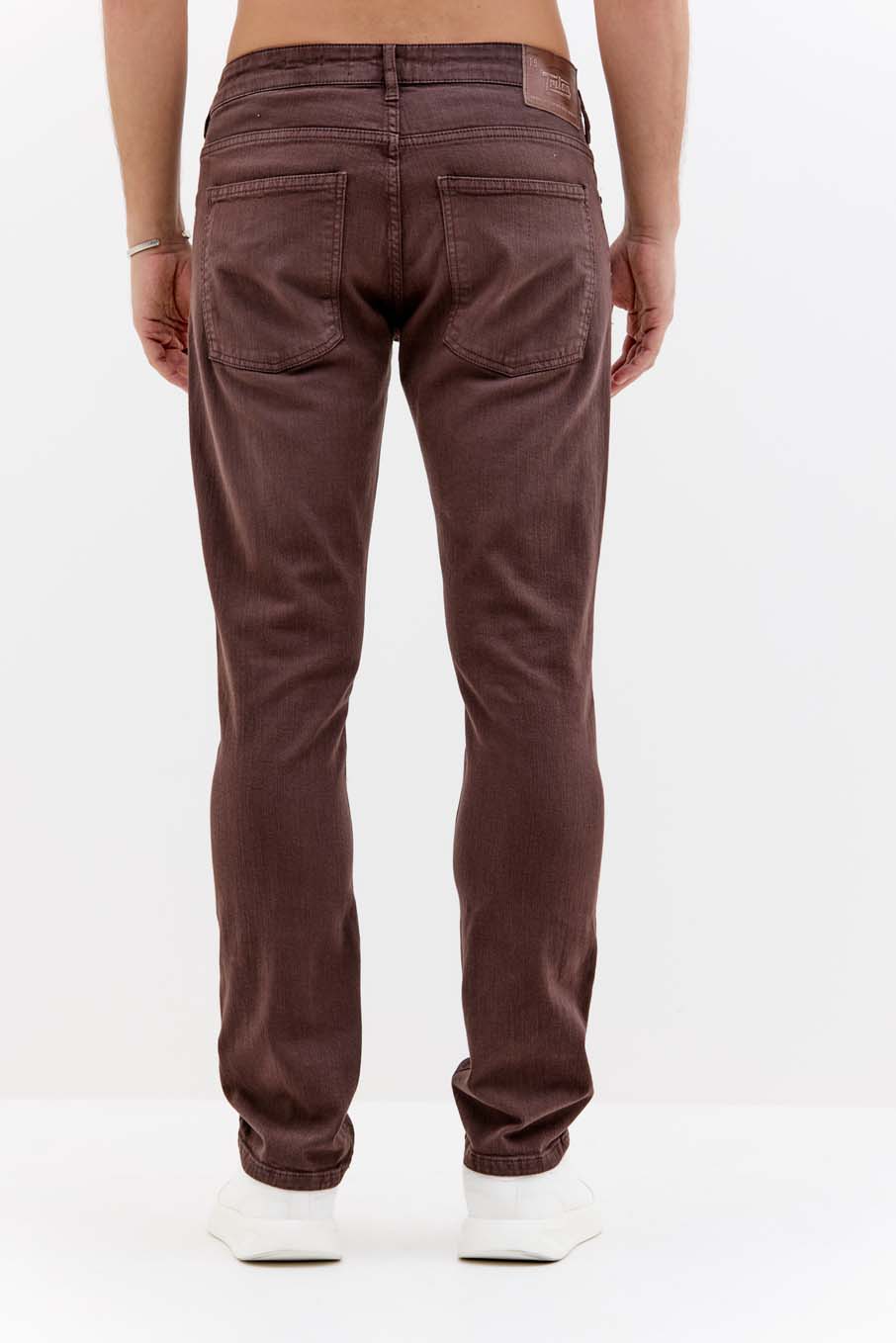 CALÇA SARJA GILSON 40 MARROM NOBUCK