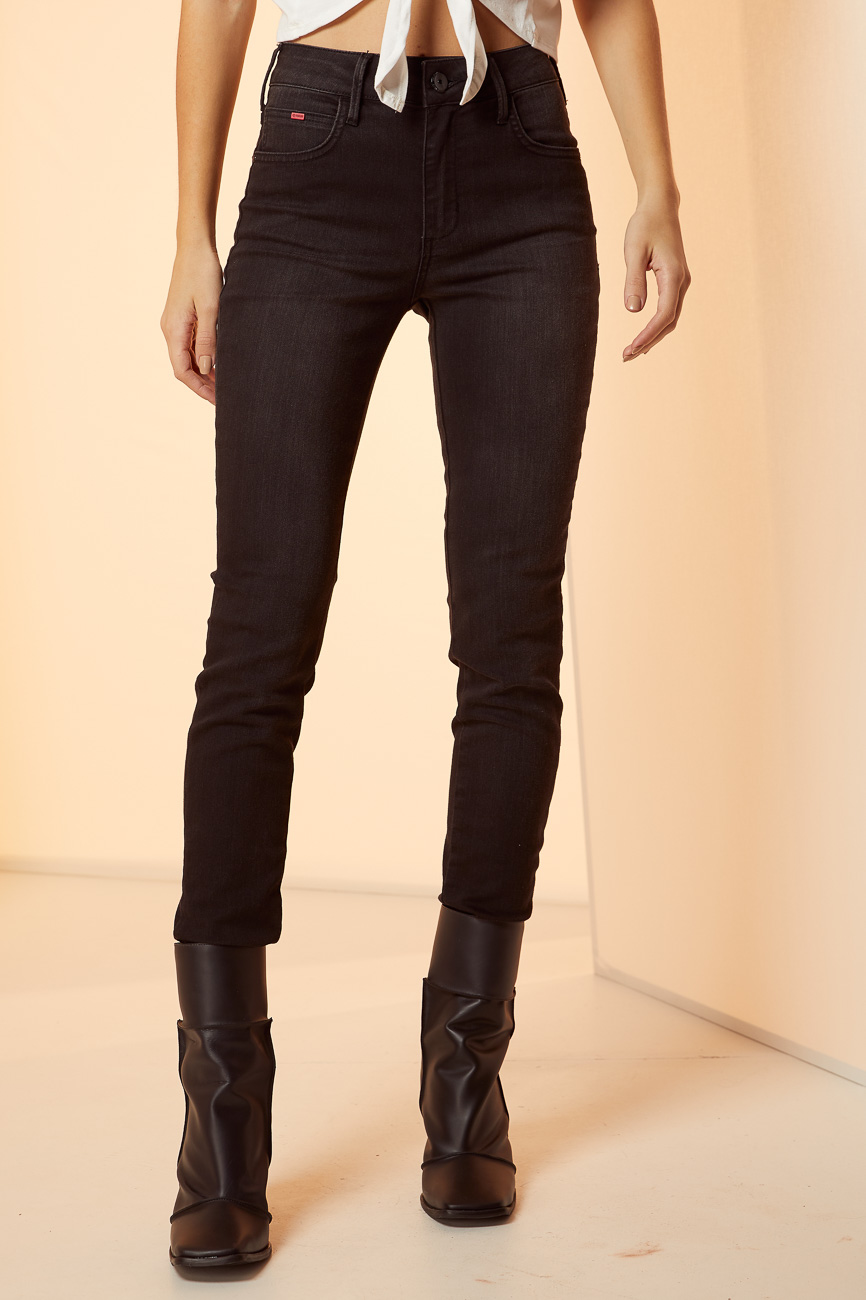 CALÇA JEANS MARISA CIGARRETE 36 IND.PRETO