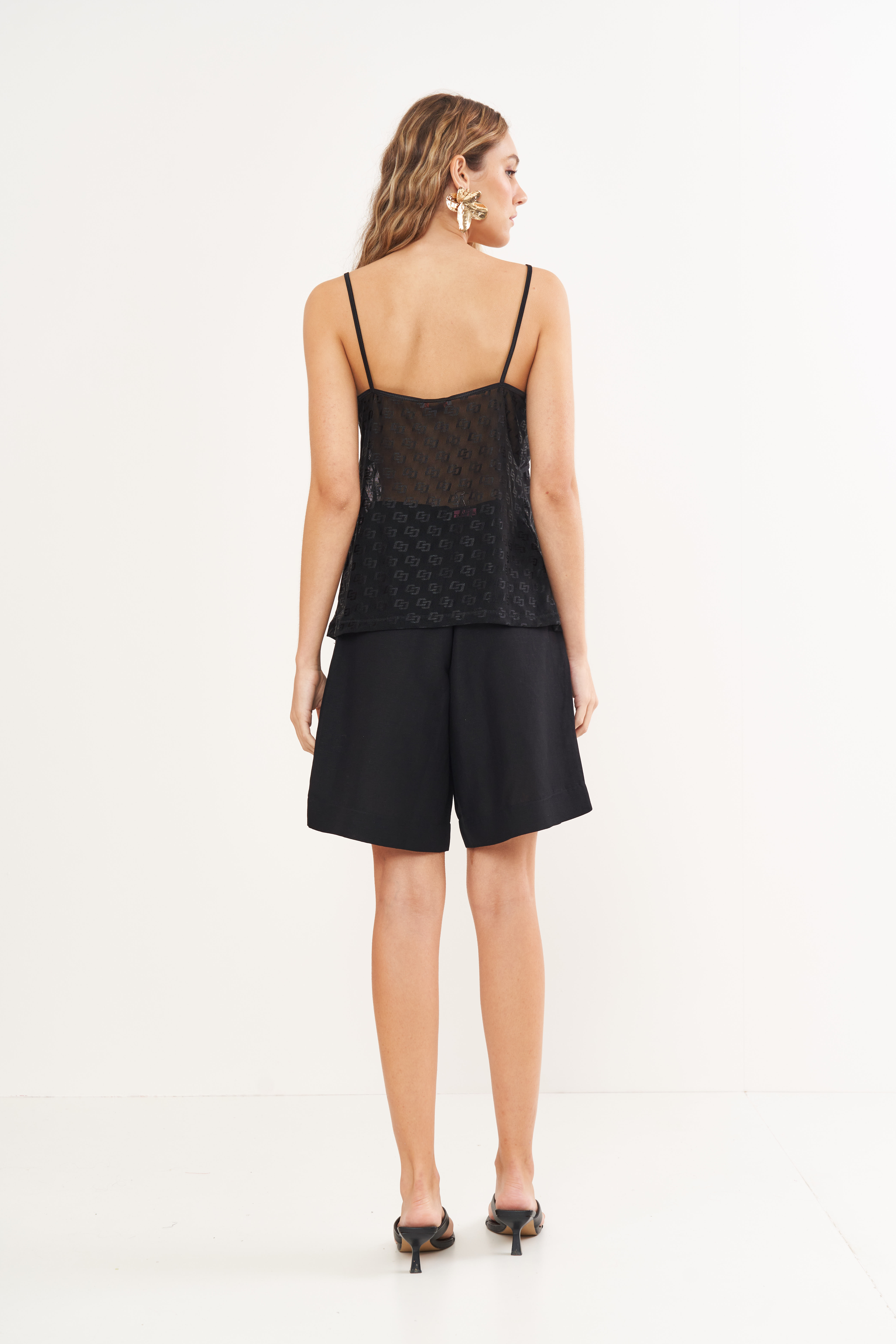 BLUSA TULE M PRETO