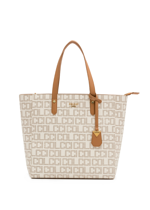 BOLSA FEM COLCCI SHOP BAG MONOGRAMA U BEGE