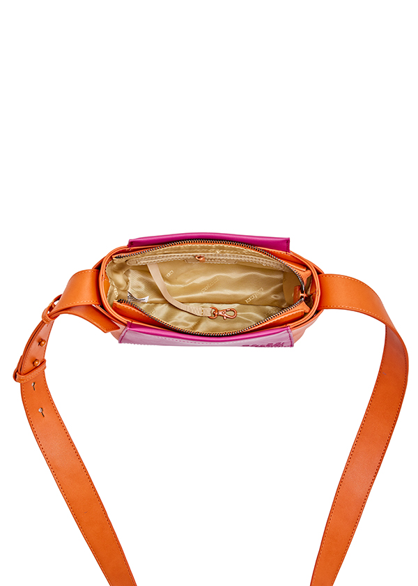 BOLSA FEM COLCCI MINI TOTE LISA U ROSA/LARANJA