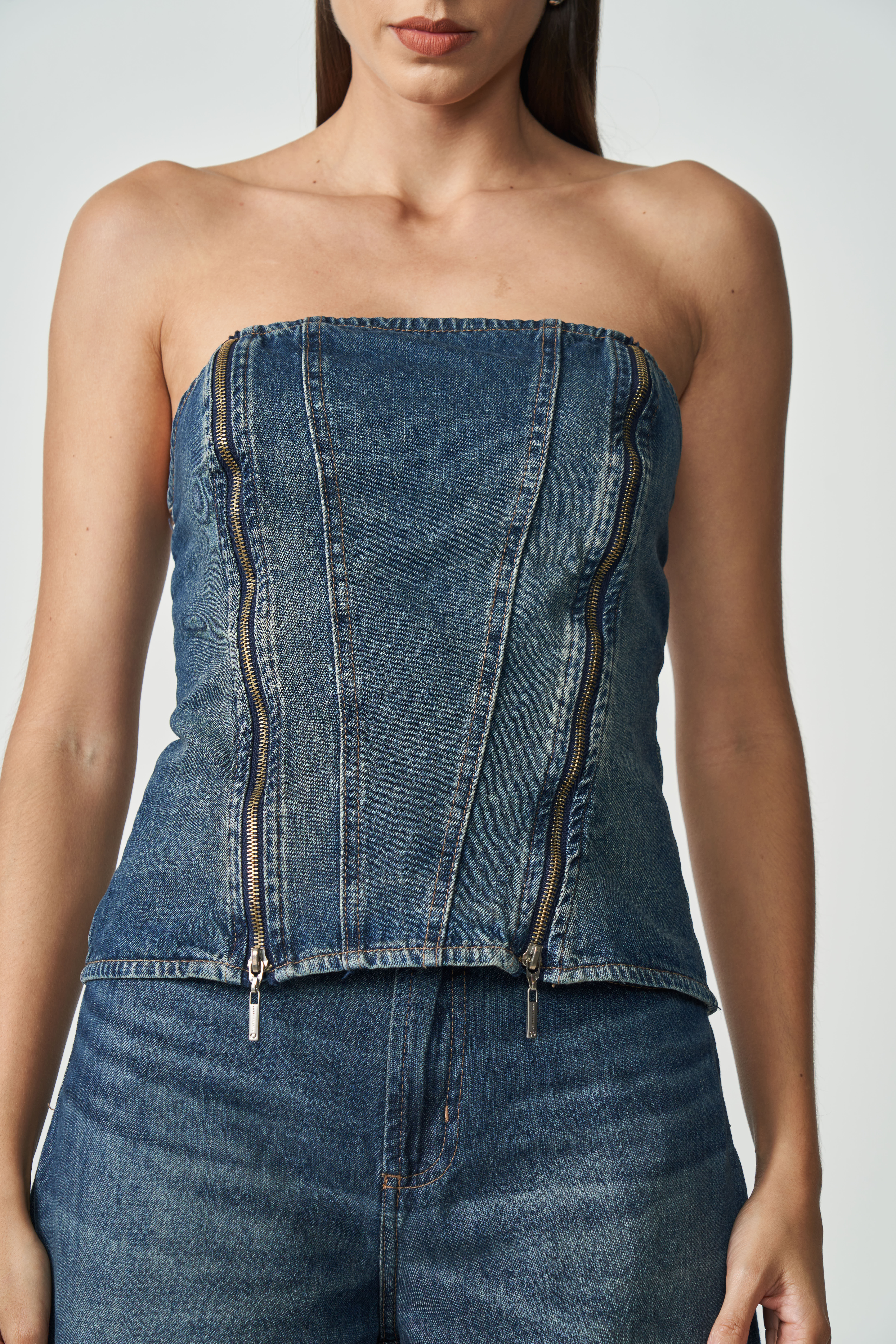 BLUSA COLCCI JEANS M INDIGO