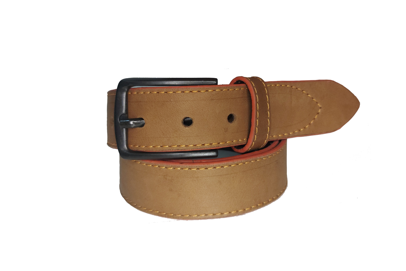 CINTO MASC COLCCI COURO C/ PERPONTO 105 CARAMELO