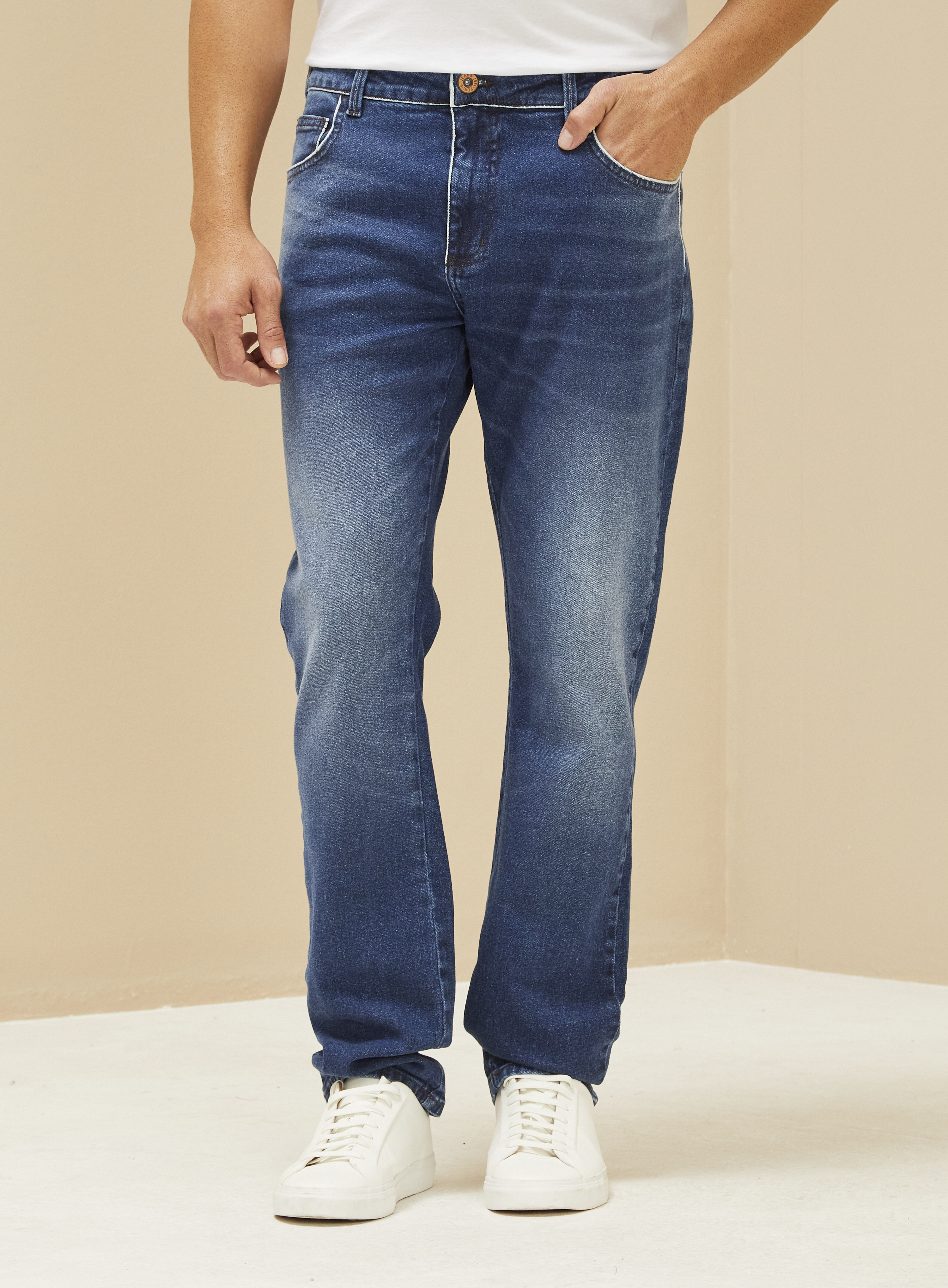 CALÇA JEANS PAUL SLIM 46 INDIGO