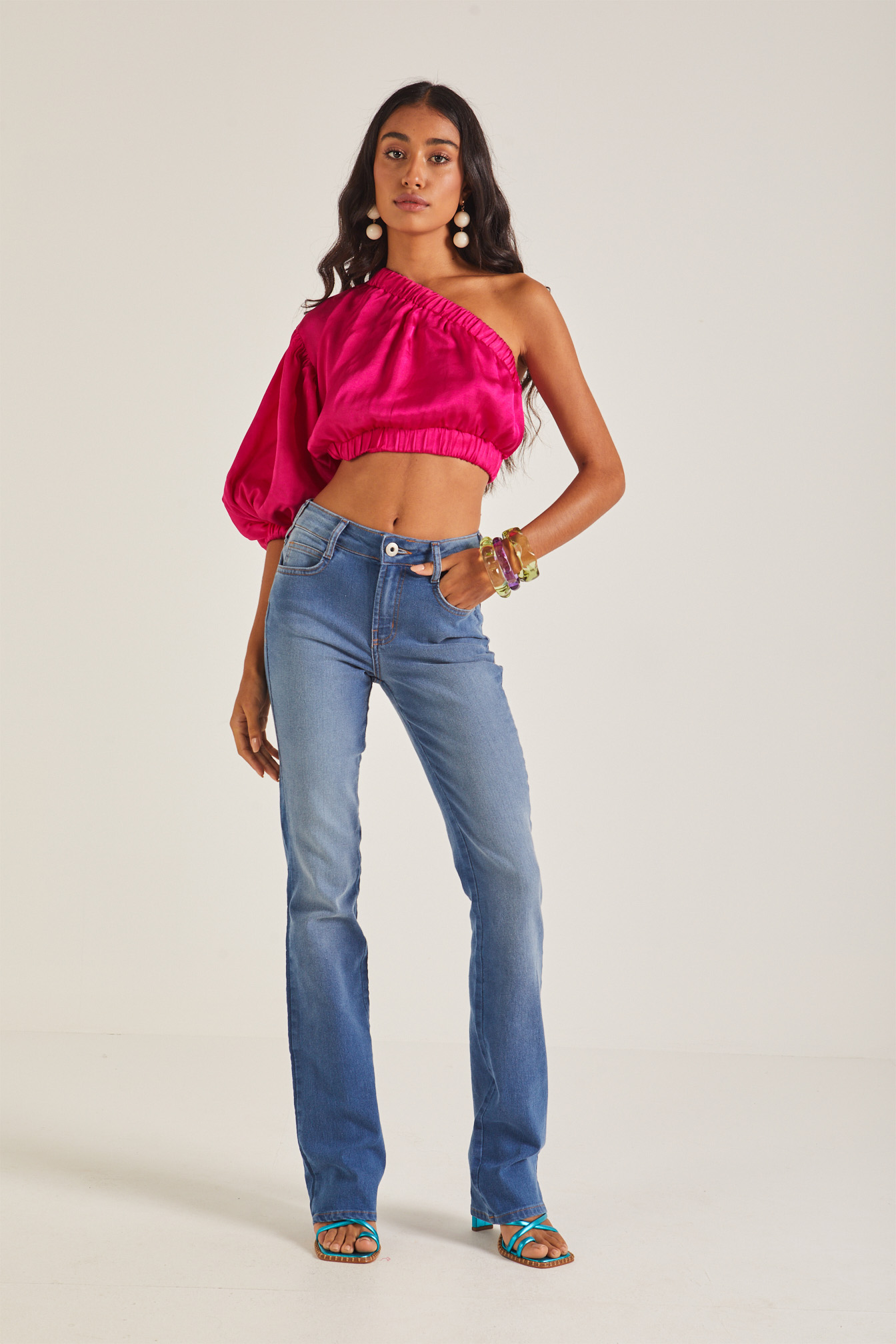 CALÇA JEANS BIA 44 INDIGO