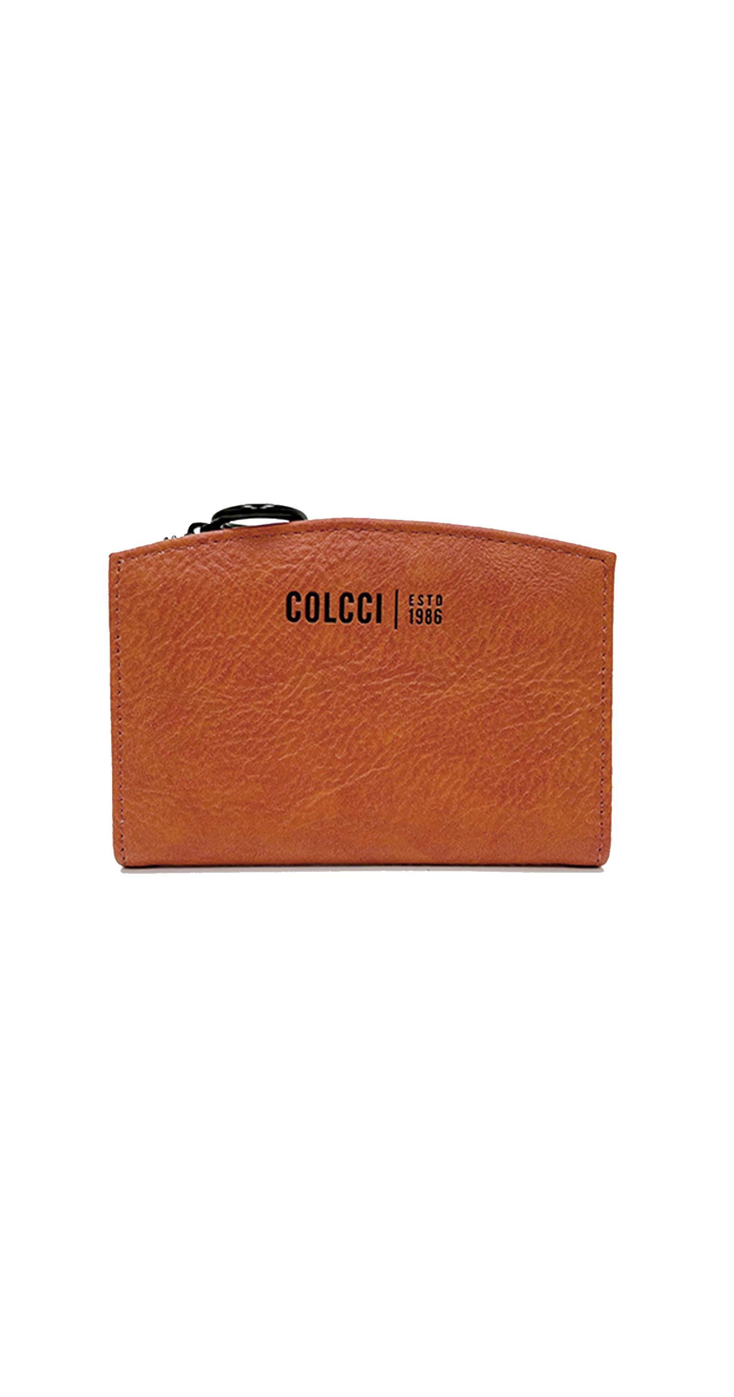 CARTEIRA FEM COLCCI PEQUENA TEXTURA U CARAMELO