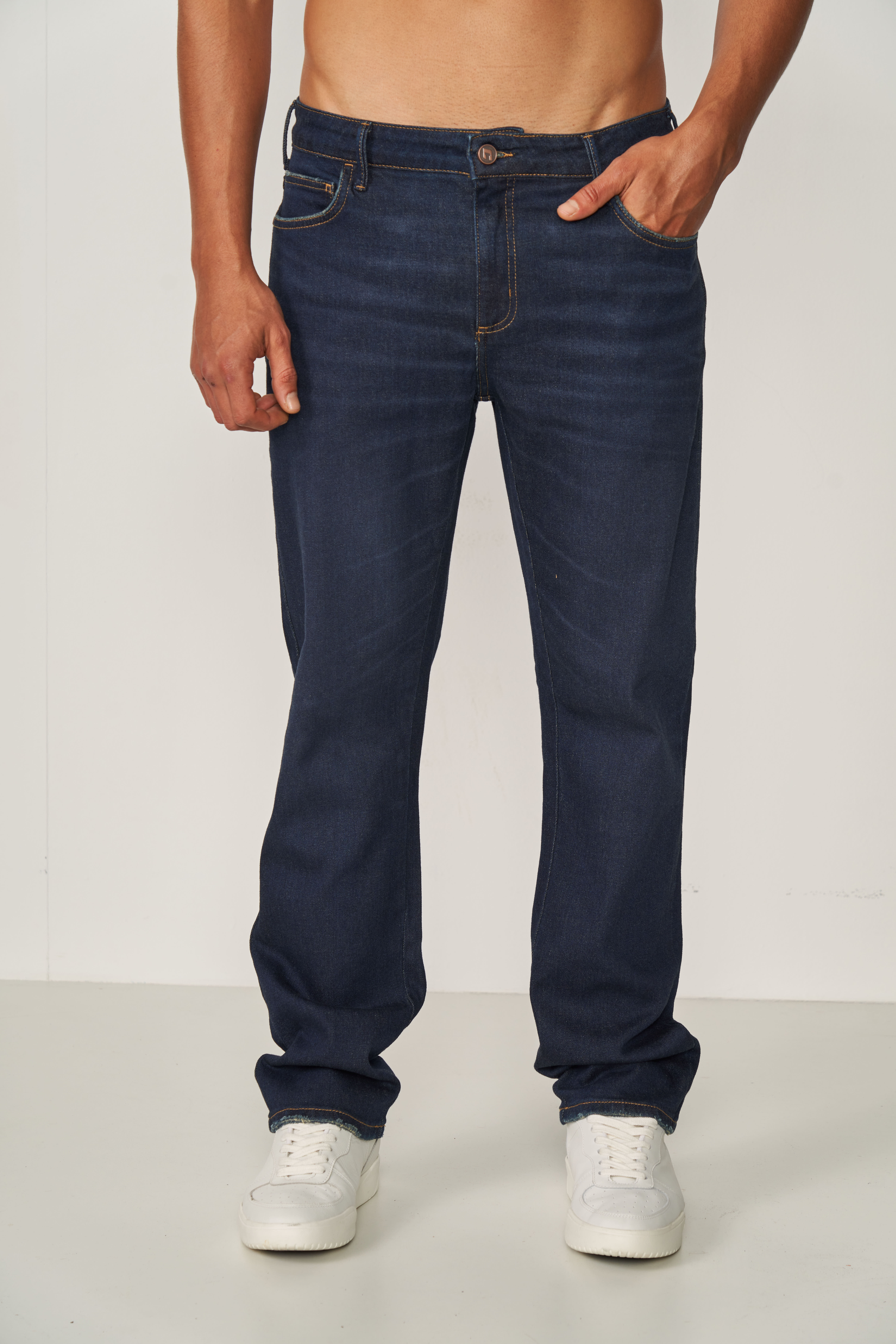CALÇA JEANS RETA 38 INDIGO