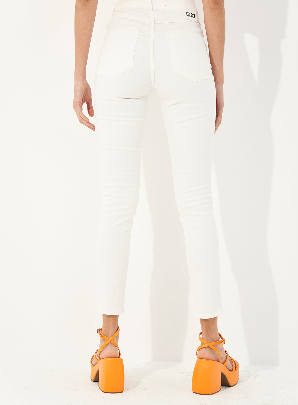 CALÇA SARJA BRUNA STRETCH 36 BRANCO