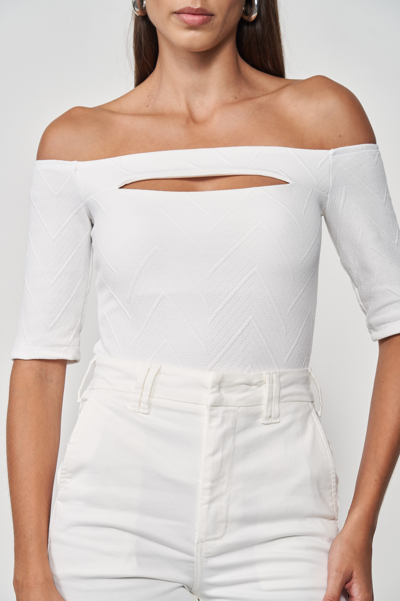 BLUSA JACQUARD PP OFF SHELL