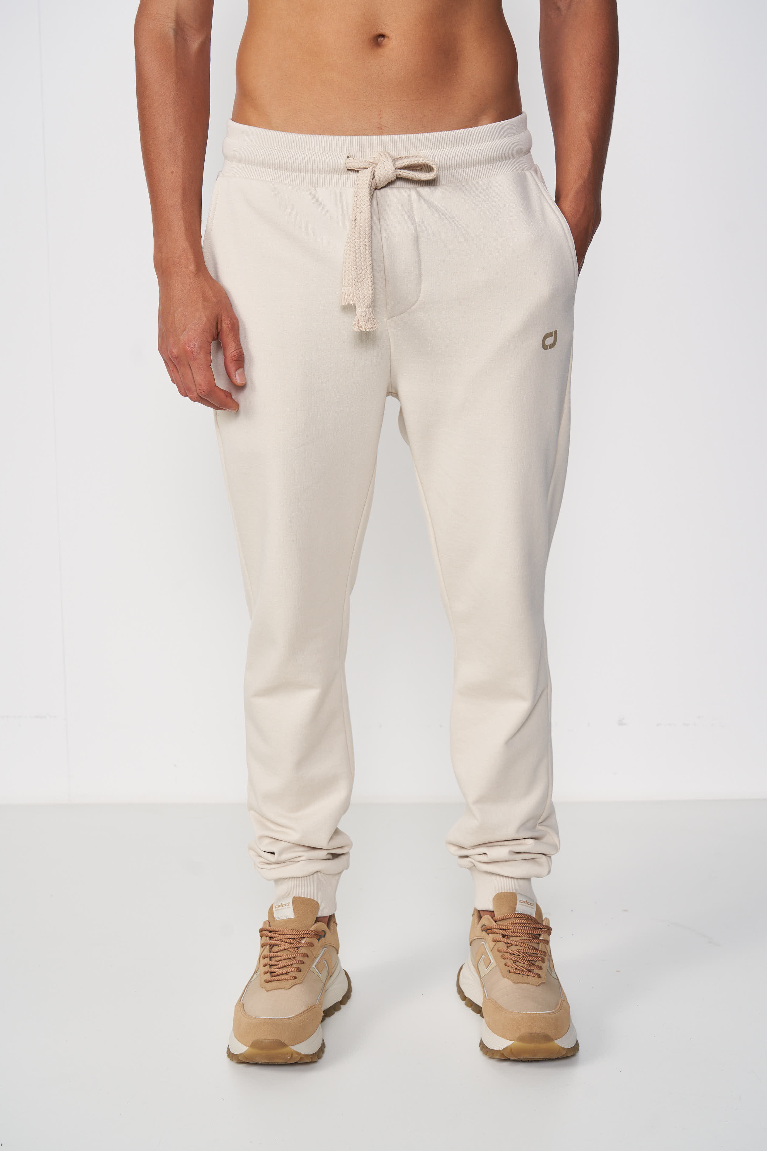 CALÇA MOLETOM G BEGE TAUPE