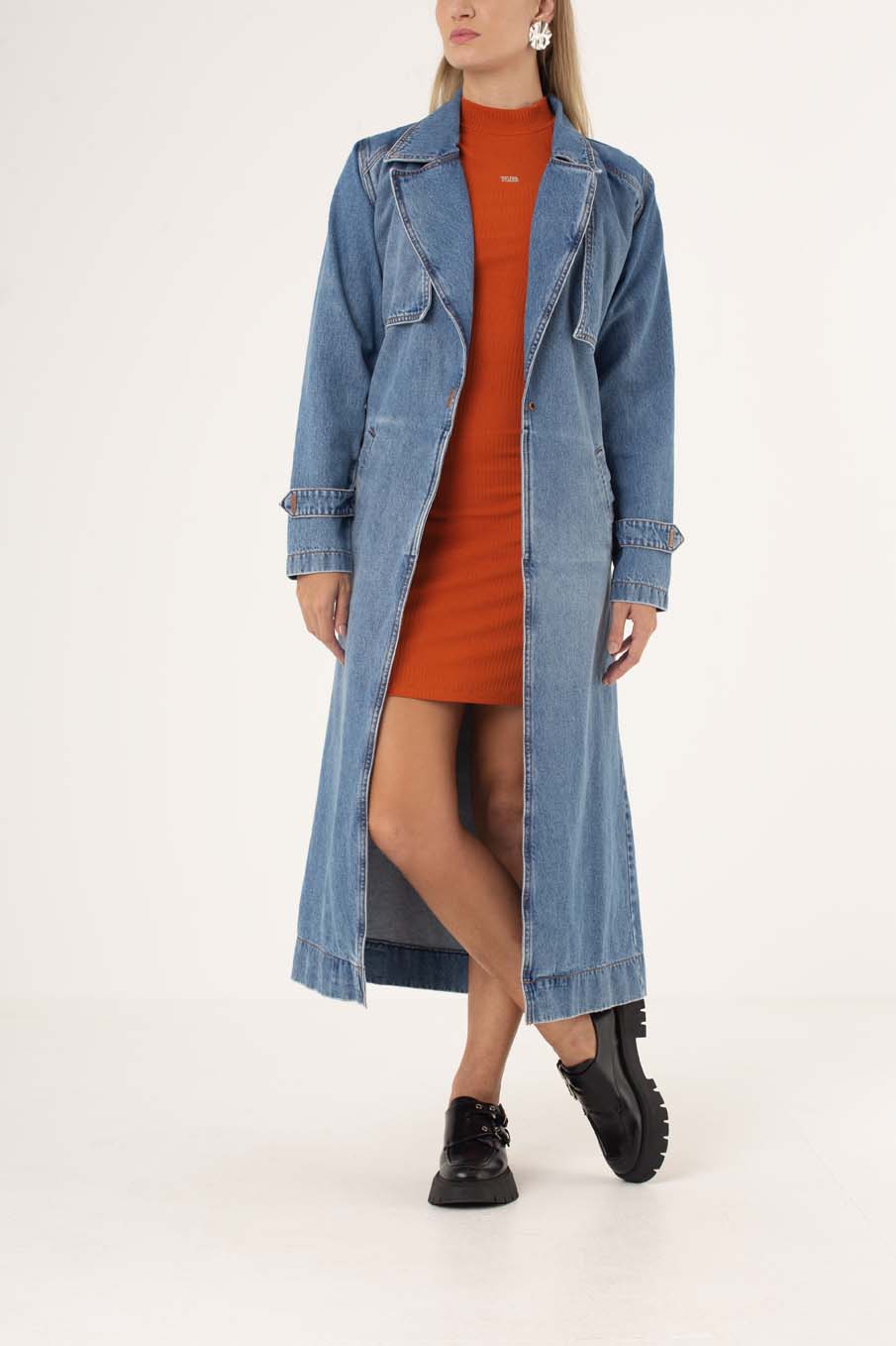 VESTIDO CANELADO G BEGE ITALIAN