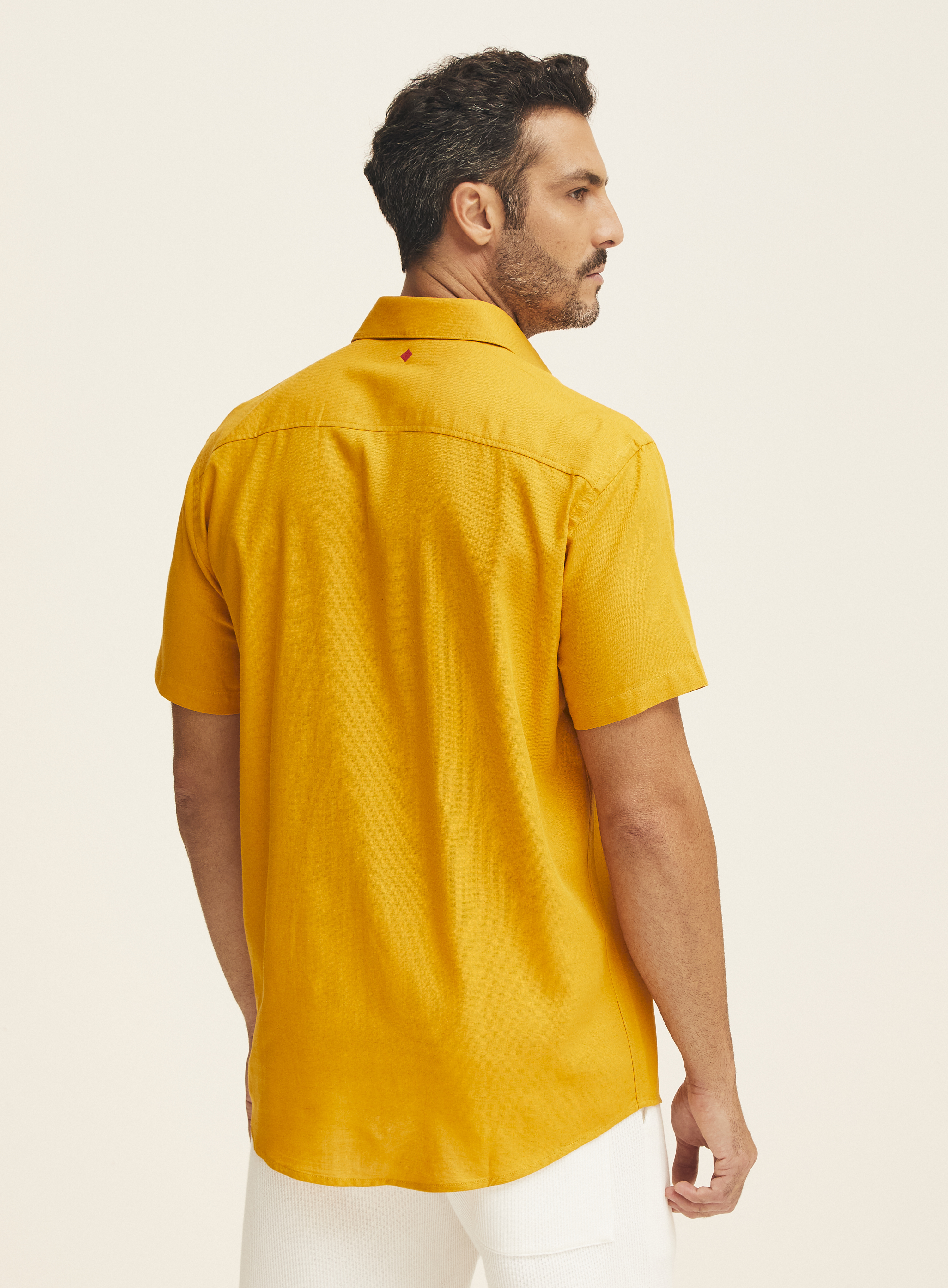 CAMISA  LINHO RELAX P AMARELO LUCKY COIN