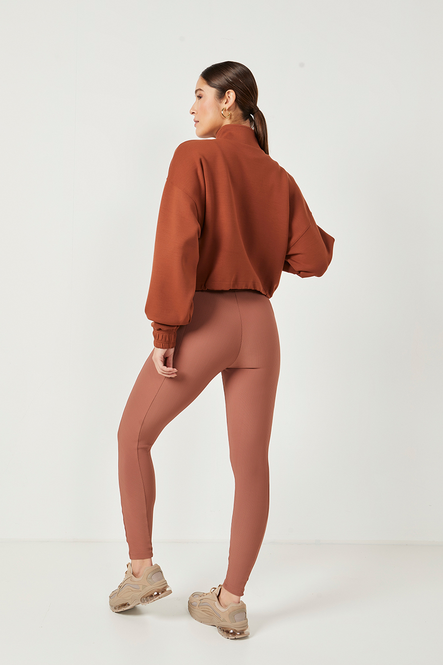 CALÇA LEGGING P MARROM SIGMA