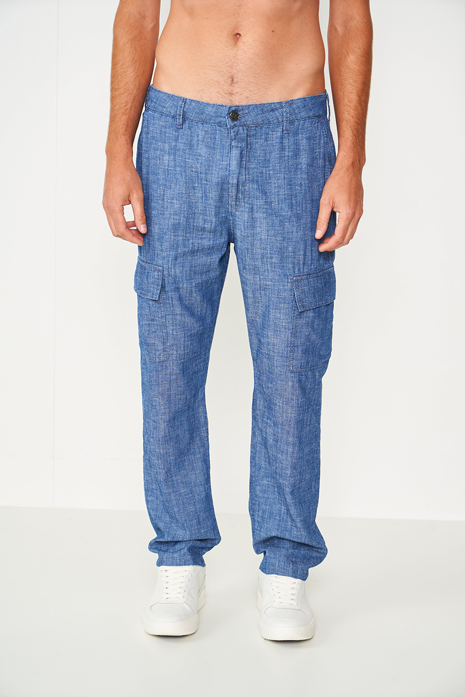 CALÇA JEANS WORK CARGO 40 INDIGO