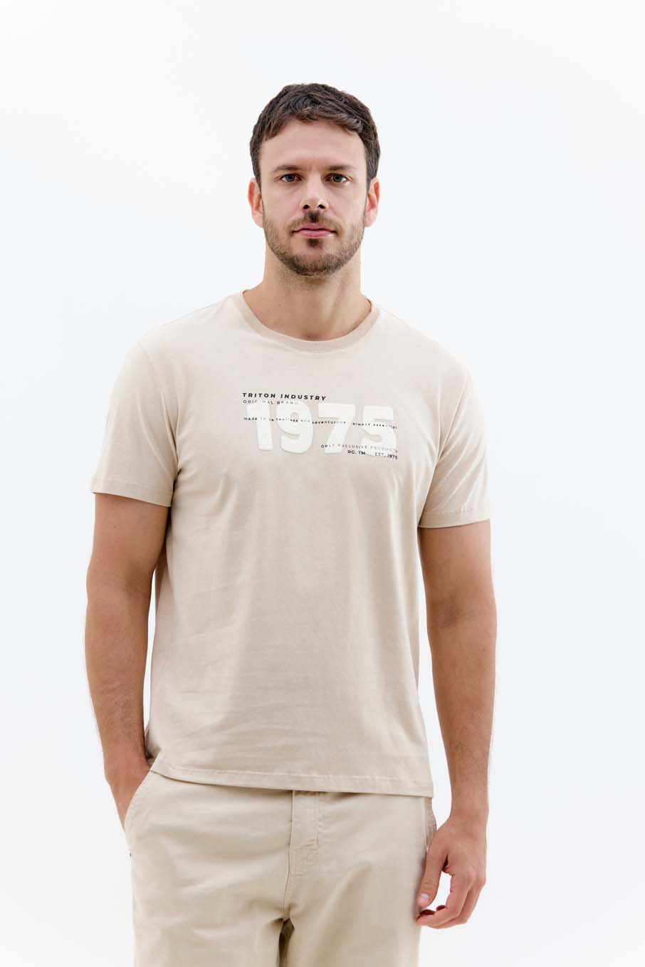 CAMISETA TRITON GG MARROM NOBUCK