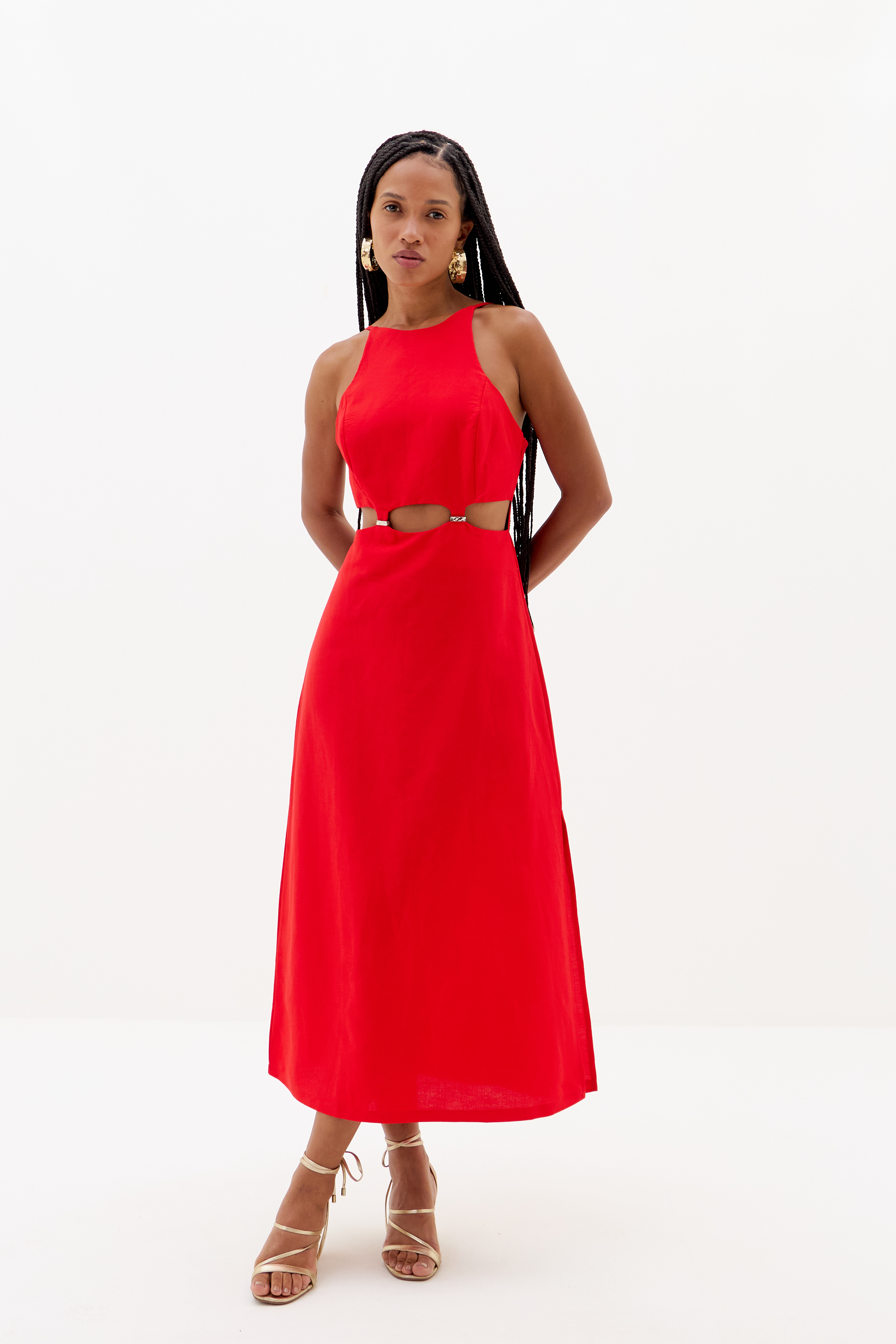 VESTIDO LINHO 40 PRETO