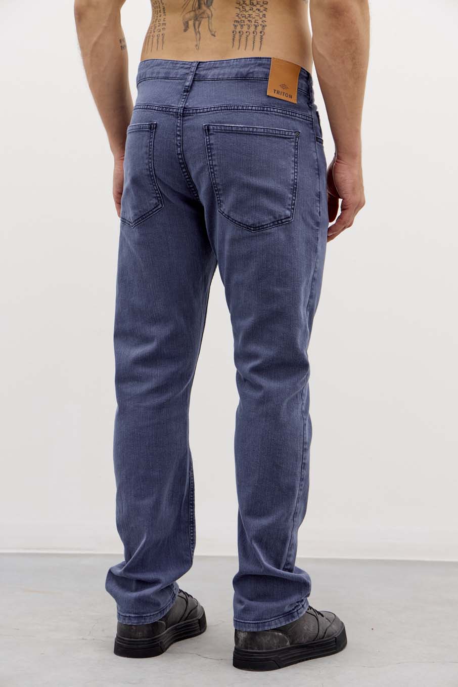 CALÇA SARJA LÉO 42 AZUL OLYMPIC