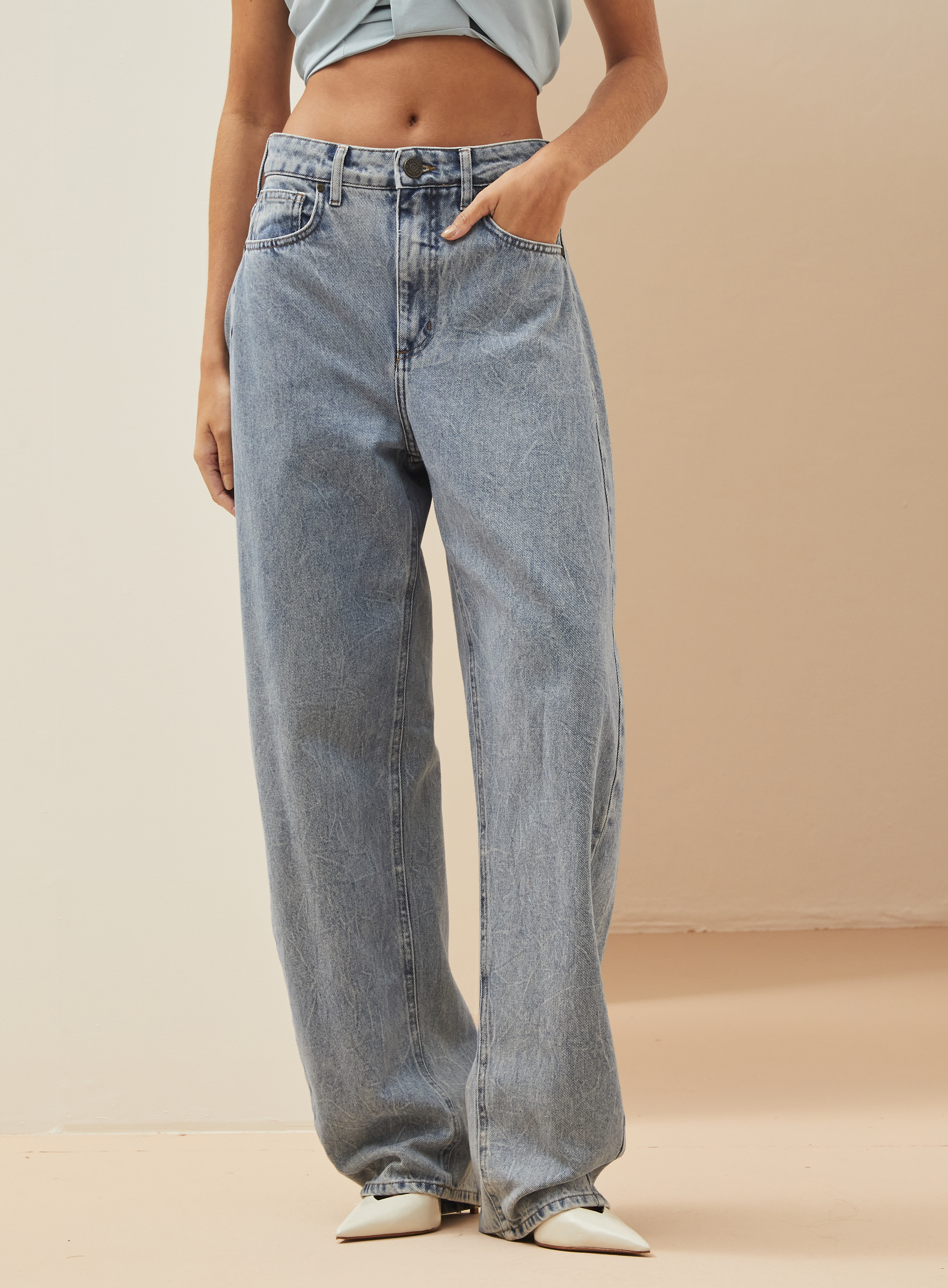 CALÇA JEANS BARREL 40 INDIGO