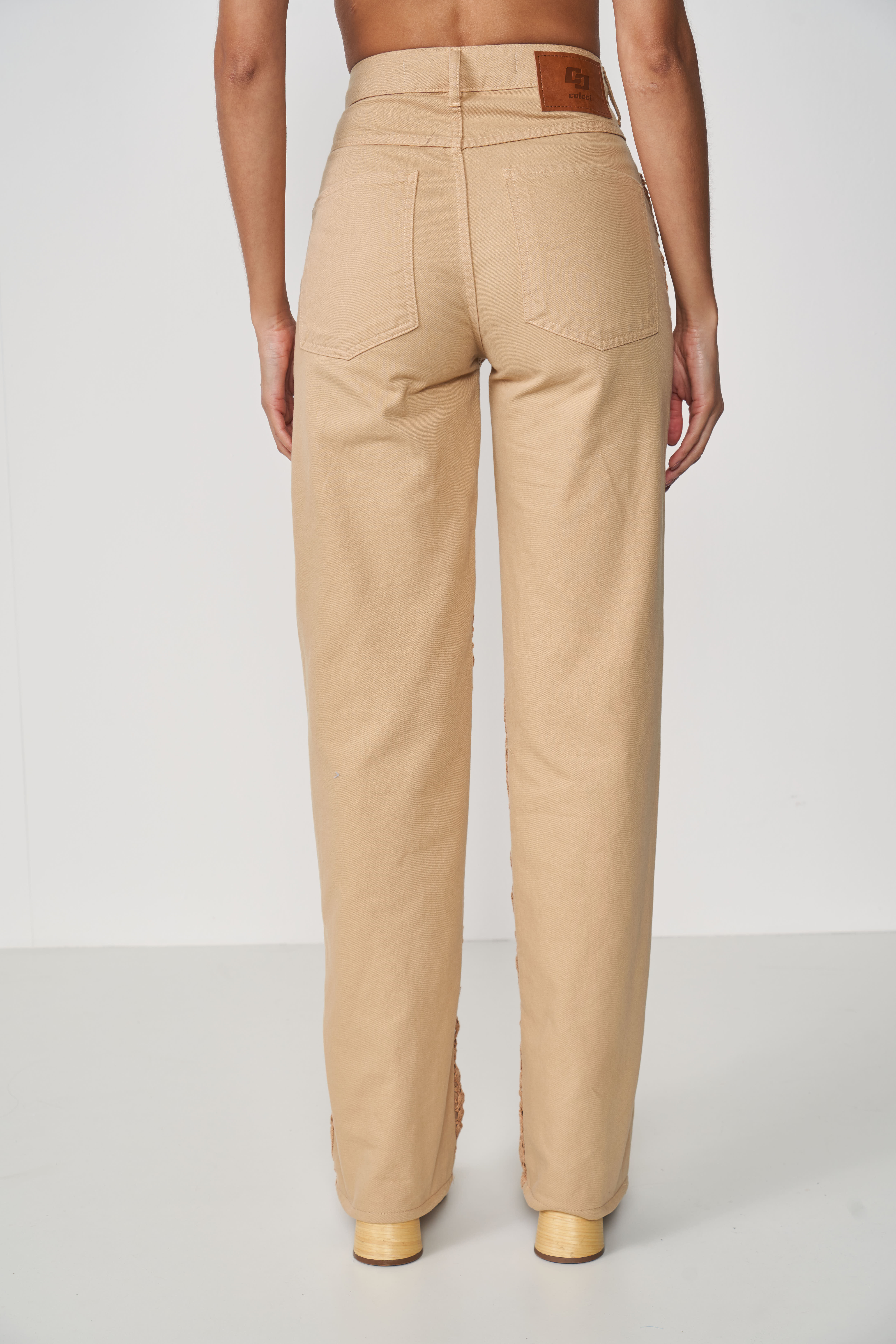 CALÇA SARJA COM RENDA JULIETTE 36 BEGE FLAVO