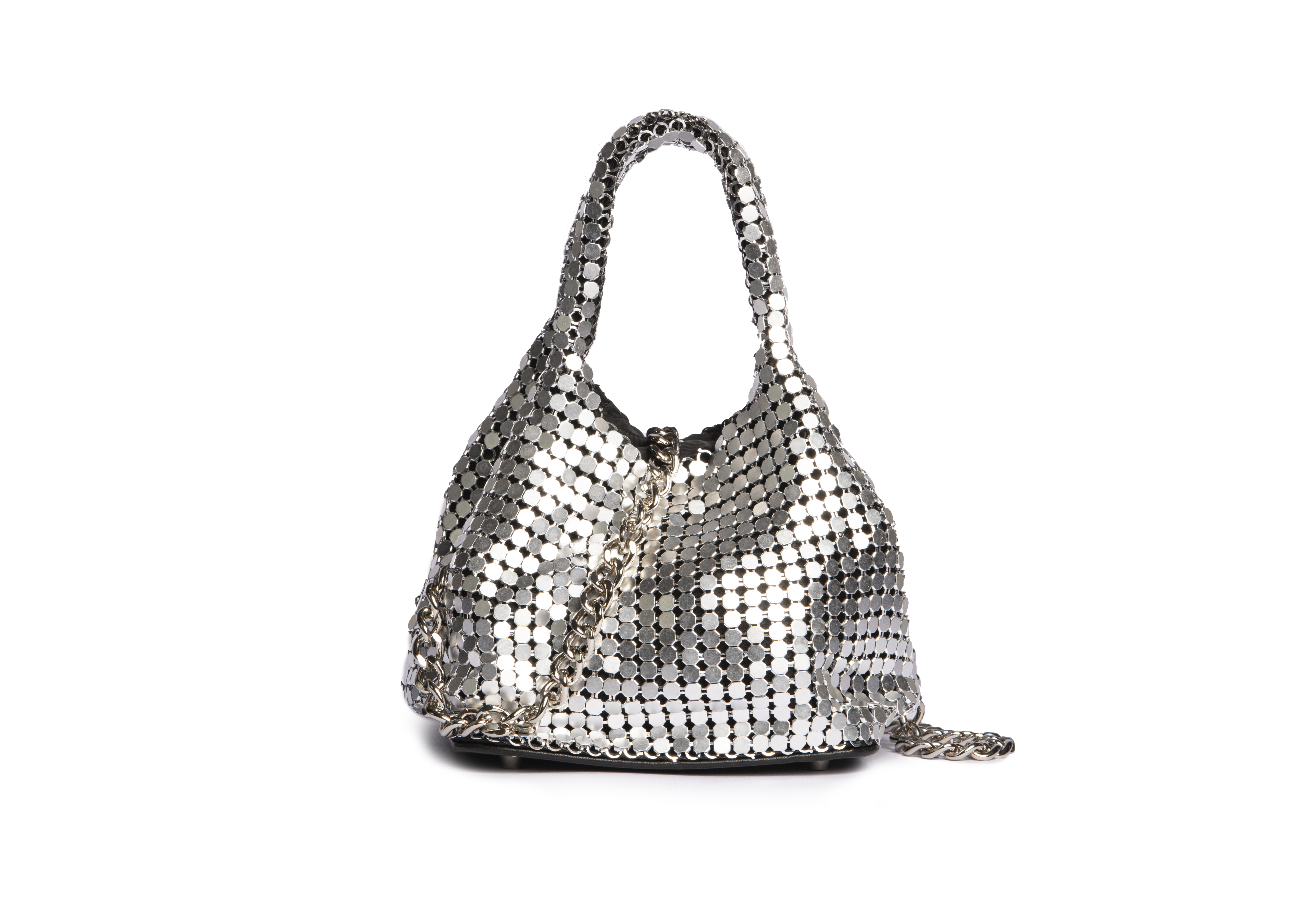 BOLSA COLCCI FEM BUCKET MALHA METAL U NIQUEL
