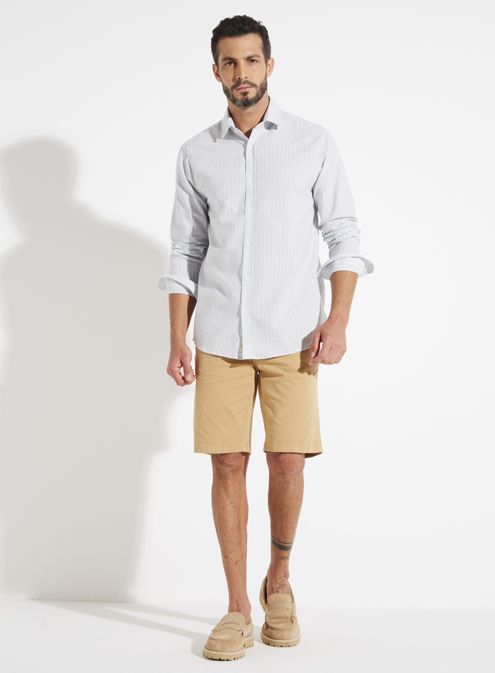 CAMISA LINHO LISTRADA SLIM FIT 3 LISTRADO