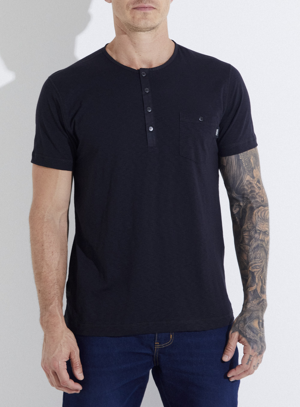 POLO GOLA MAO M PRETO