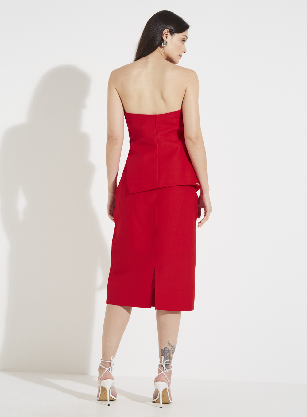 VESTIDO LINHO M VERMELHO SPARKLY
