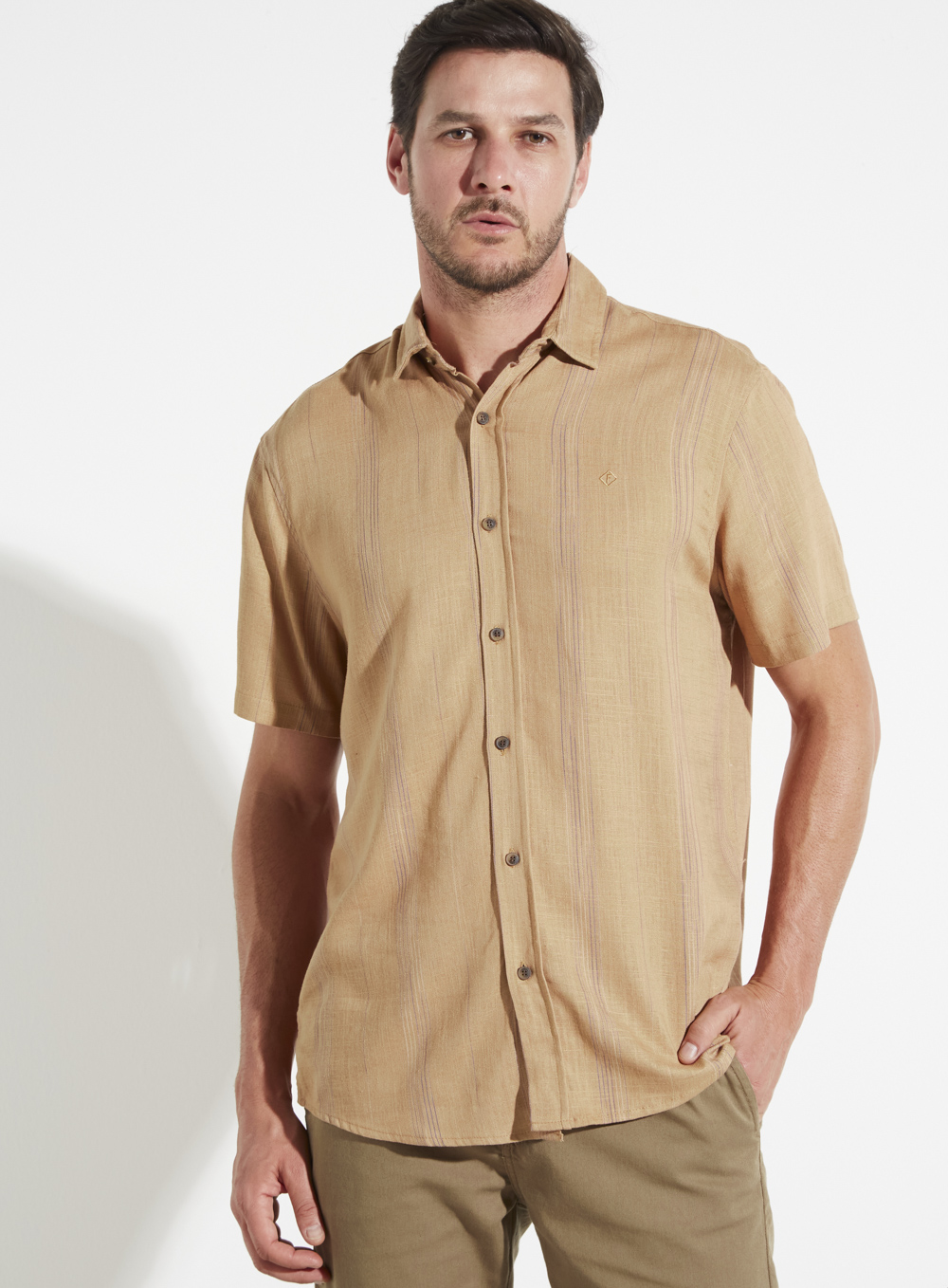 CAMISA LINHO LISTRADA RELAX M LISTRADA