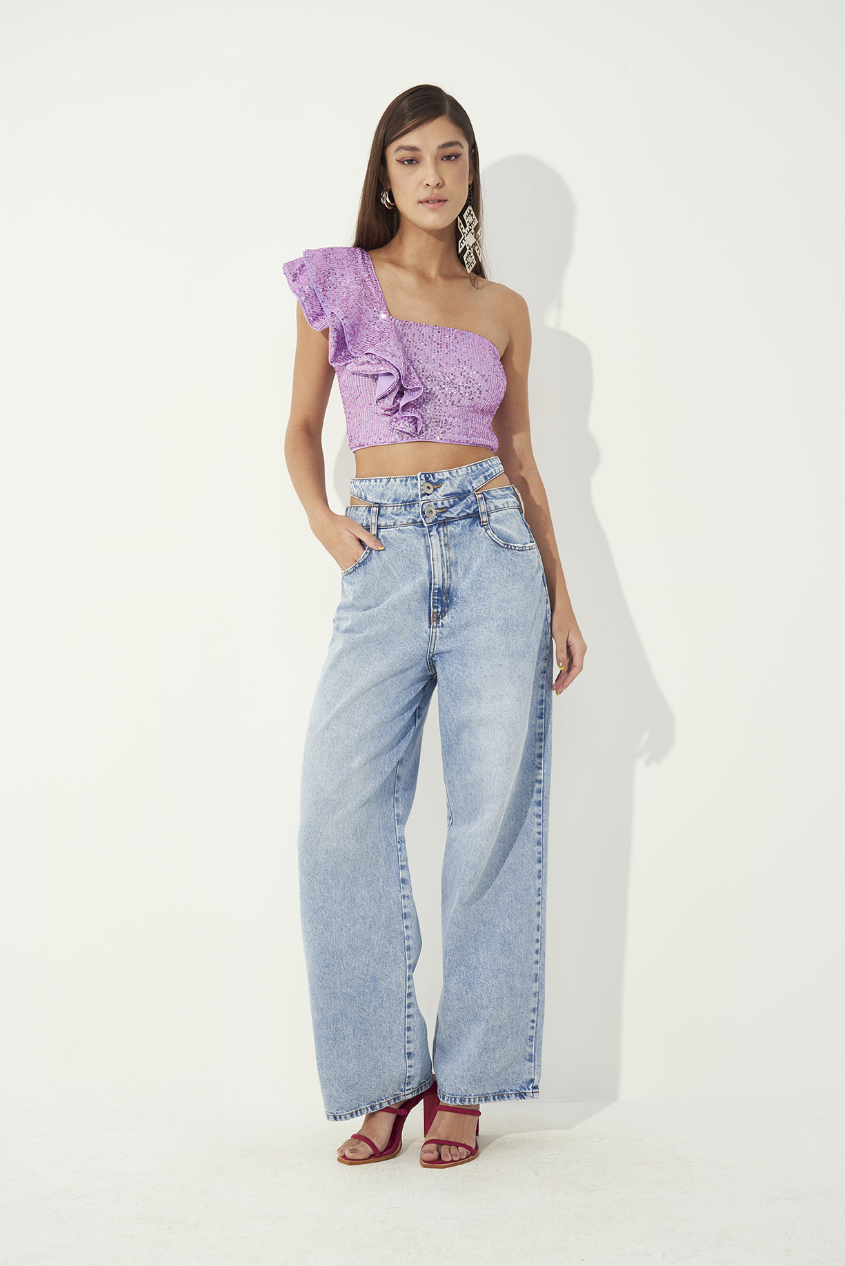 BLUSA PAETE M LILÁS