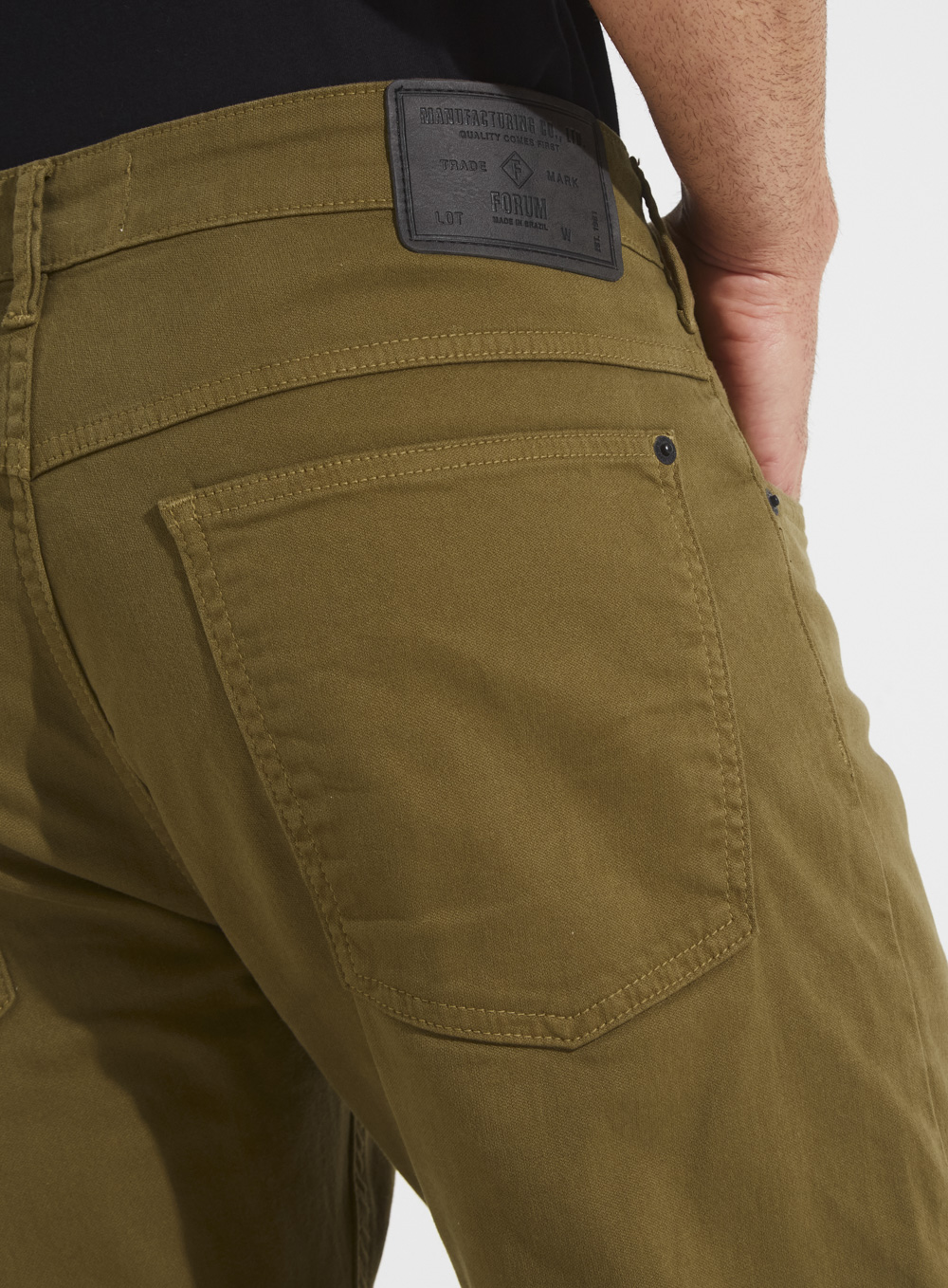 CALÇA SARJA PAUL SLIM 38 BEGE SOYBEAN