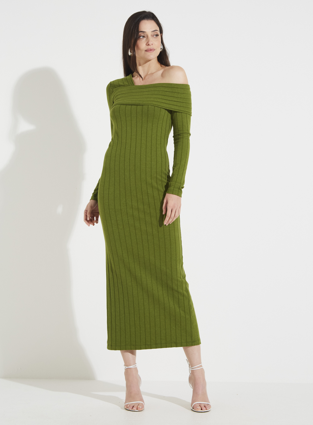 VESTIDO CANELADO G VERDE SERRANO