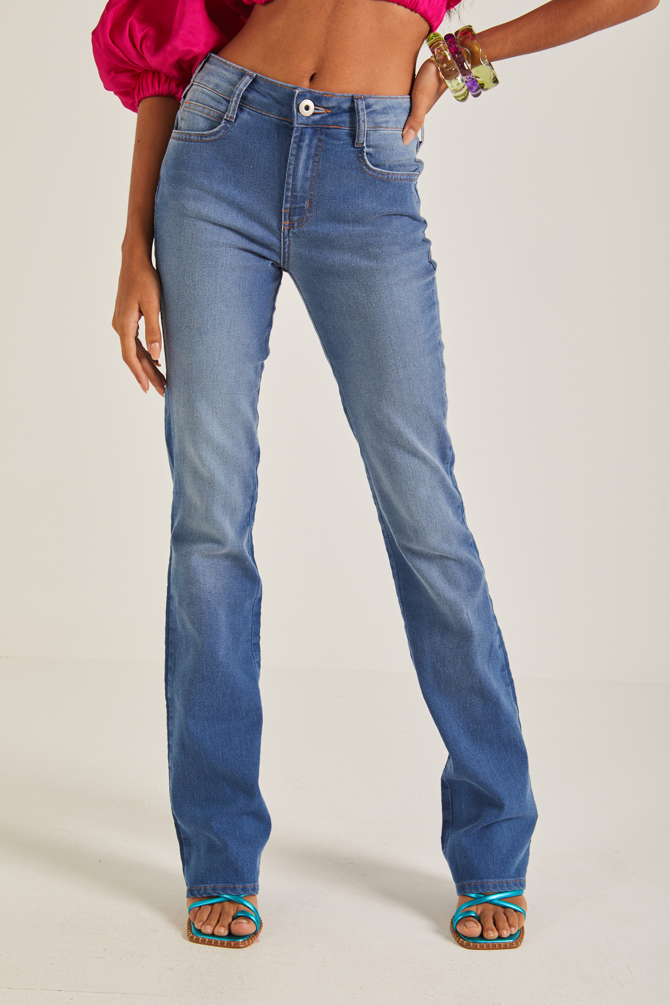 CALÇA JEANS BIA 44 INDIGO