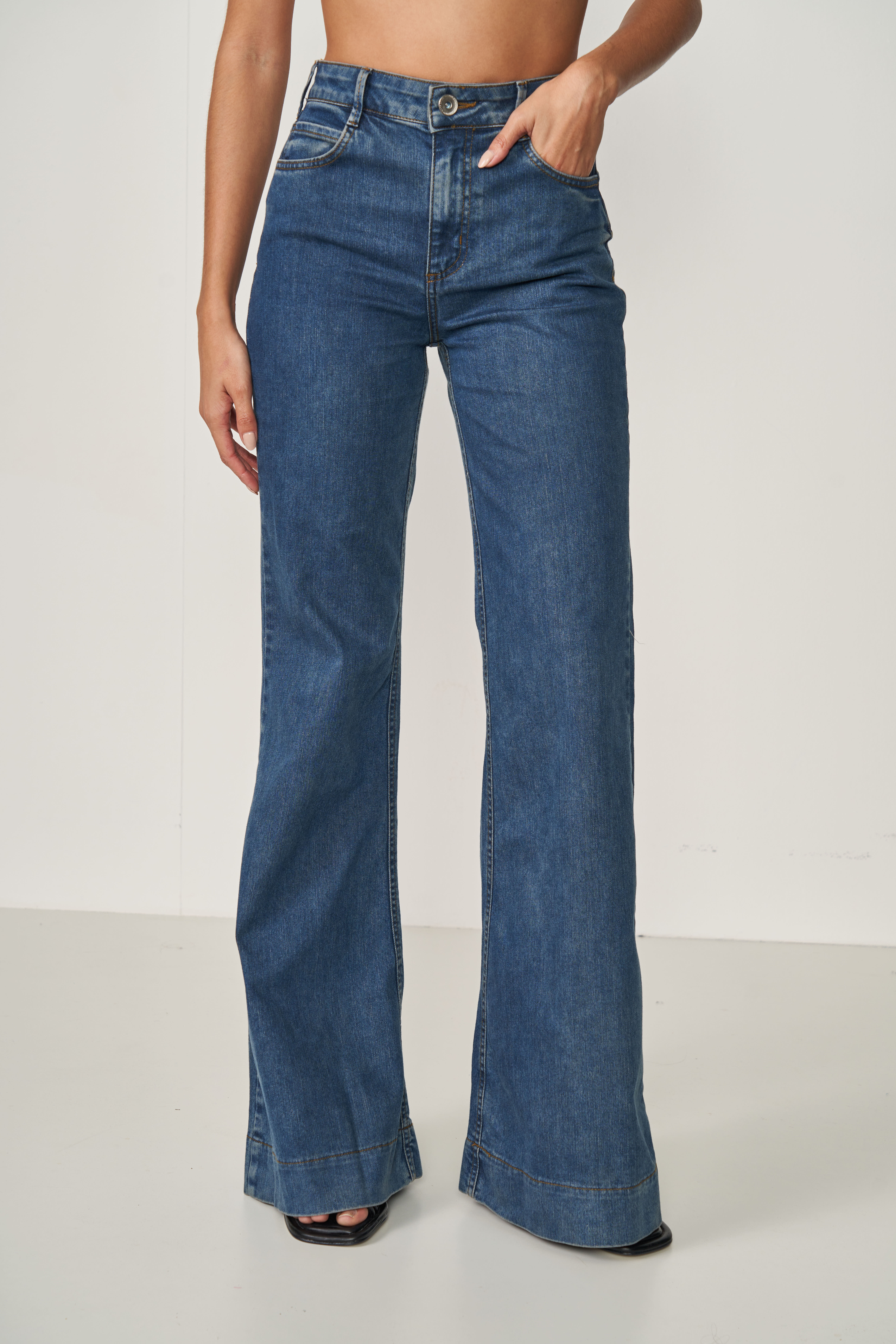 CALÇA JEANS BOOT CUT 36 INDIGO