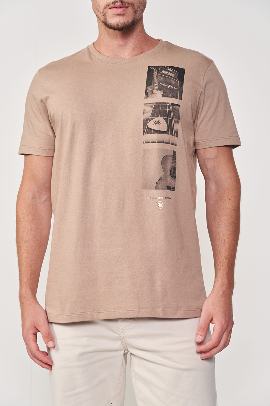 CAMISETA COLCCI M BEGE SAND CASTLE
