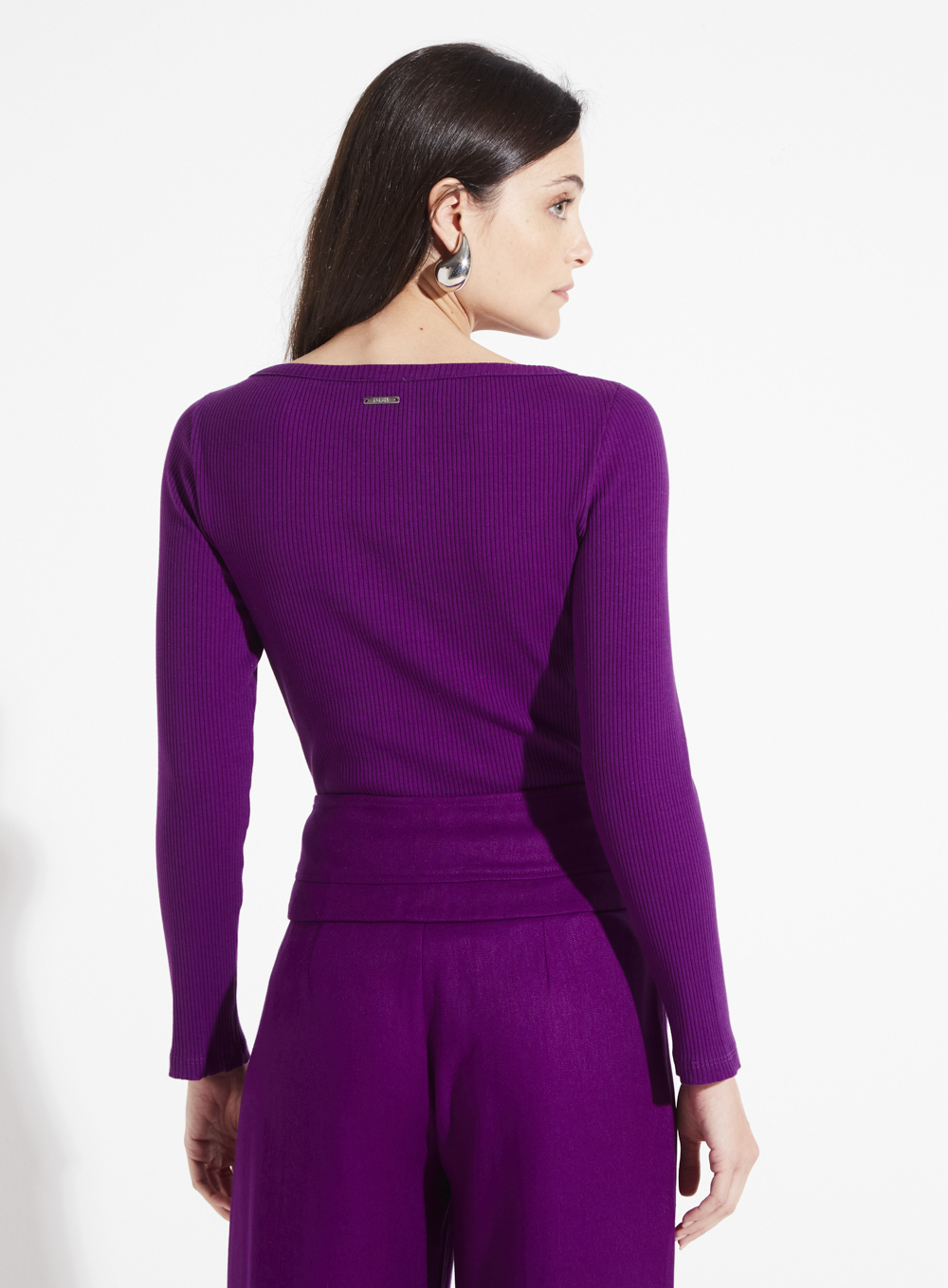 BLUSA CANELADA P ROXO BEET