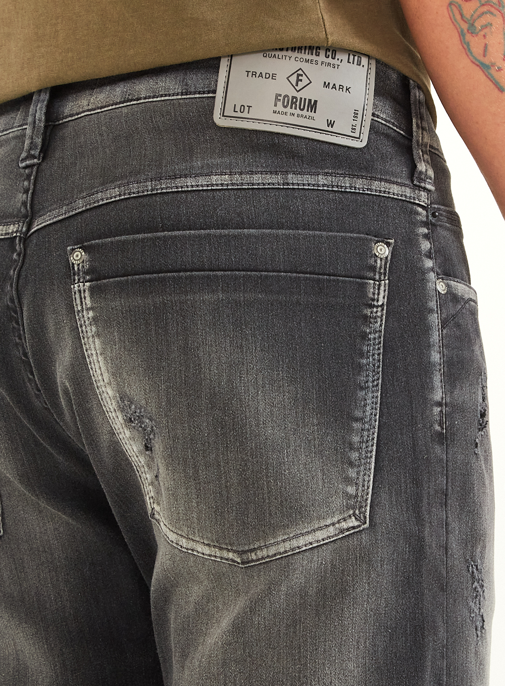 CALÇA JEANS PAUL SLIM CROPPED 38 IND.PRETO