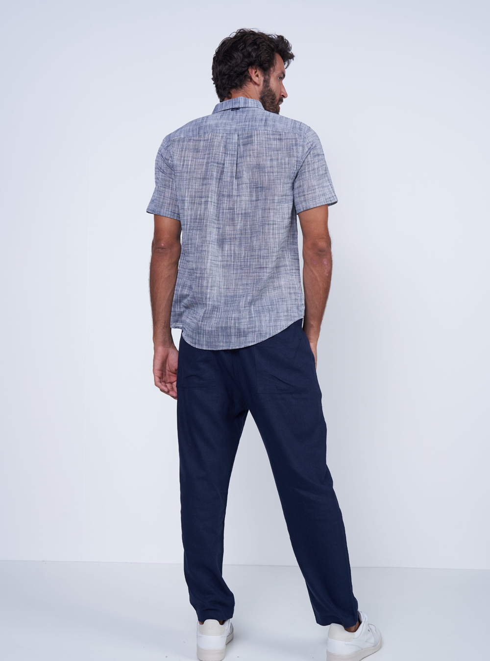 CAMISA RELAX XGG BRANCO/MARINHO