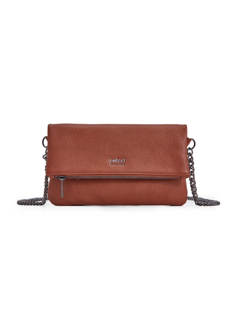 BOLSA COLCCI FEM CLUTCH SOFT TEXTURA U BEGE TAUPE